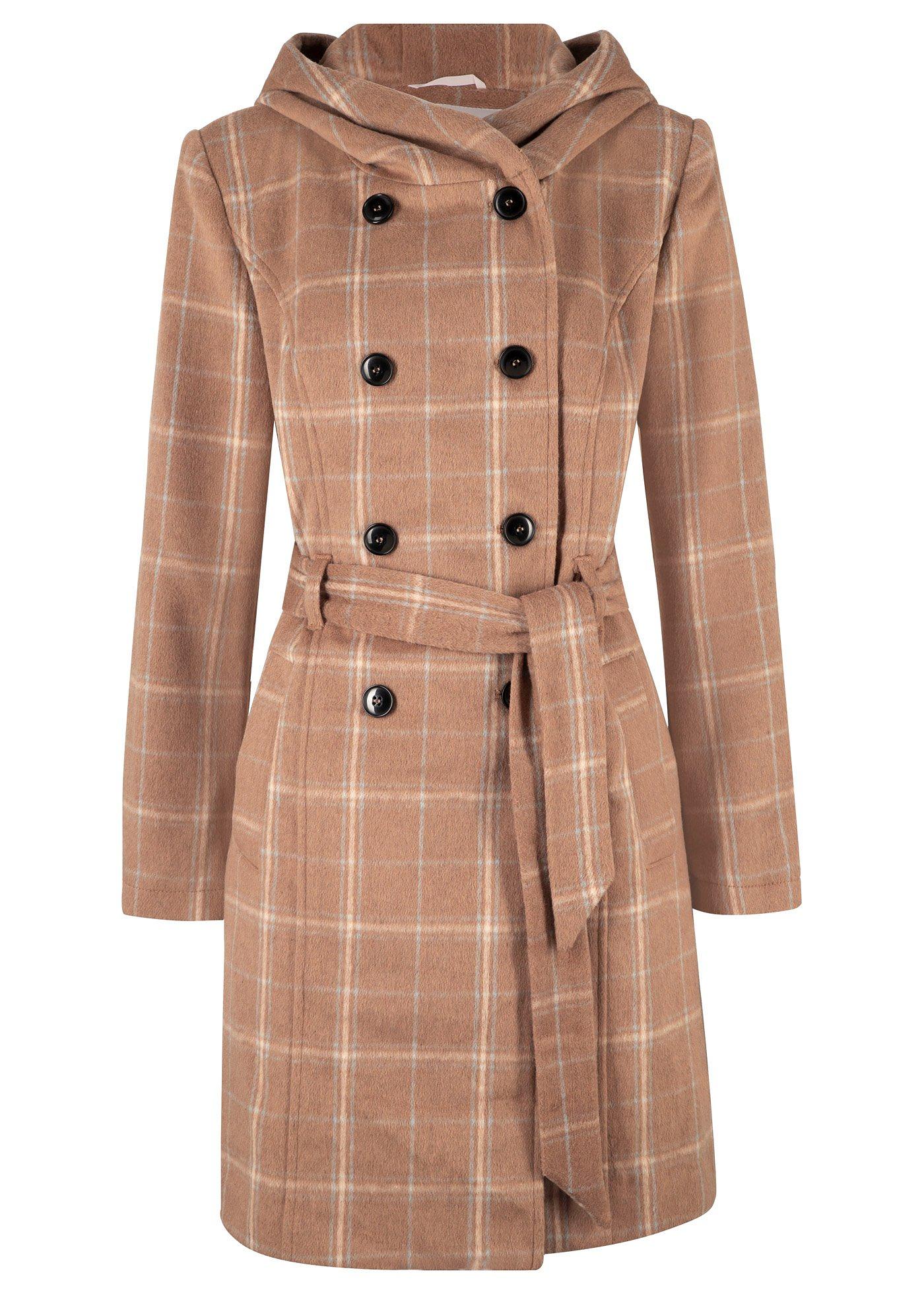 Manteau court à carreaux