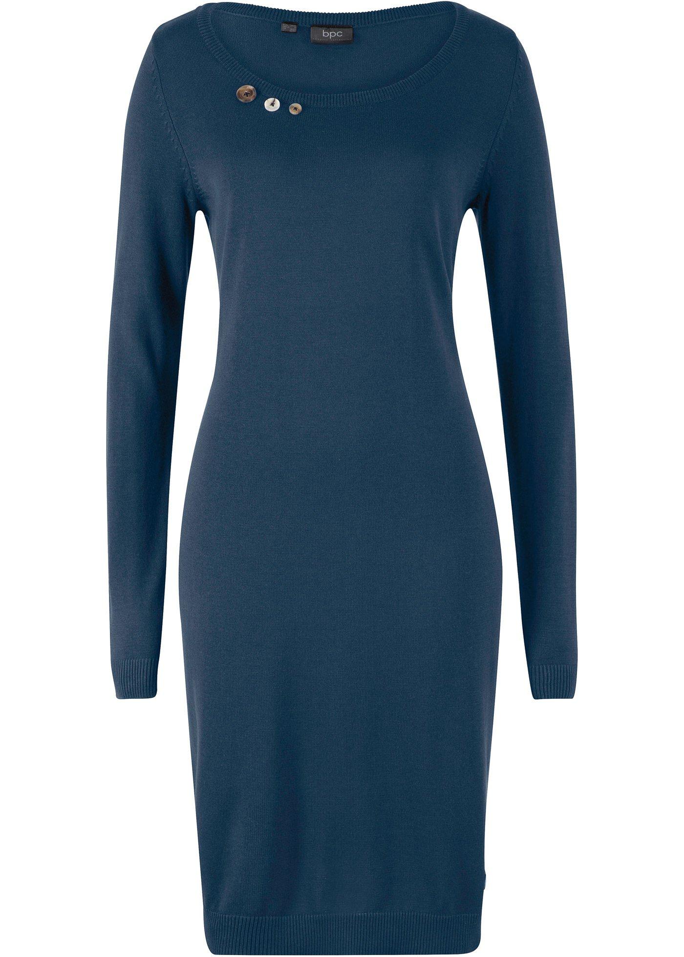 Robe en maille avec boutons décoratifs