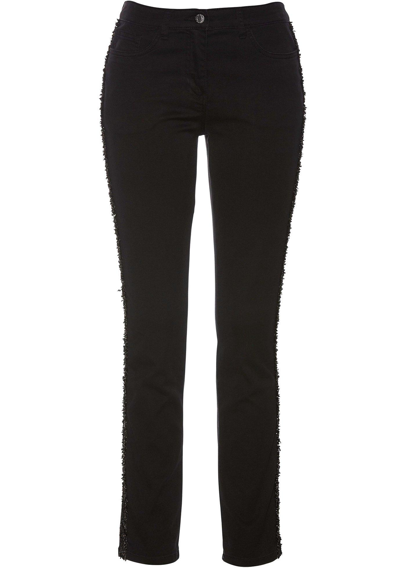 Jean extensible avec bandes décoratives