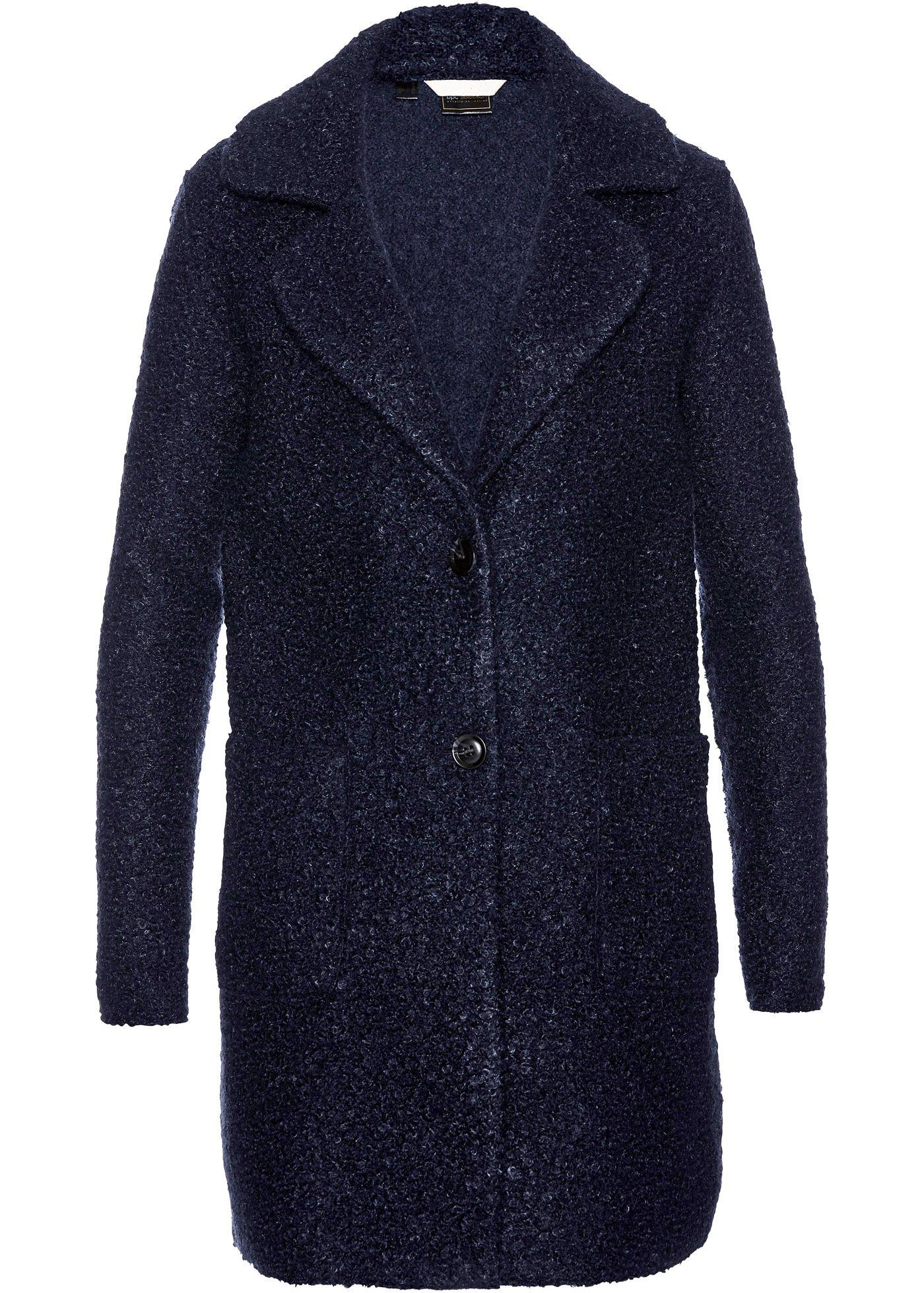 Manteau court en maille bouclette