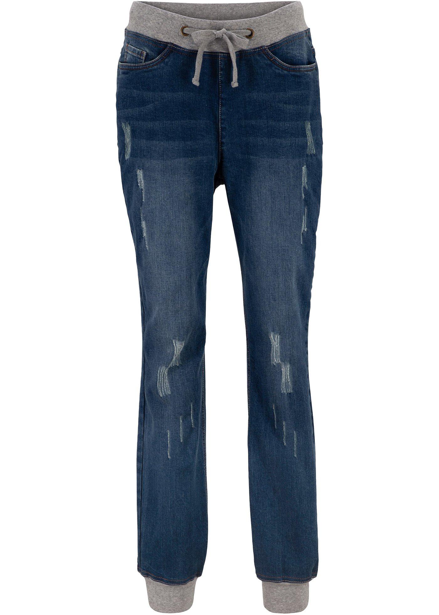 Jean confort Boyfriend en coton avec taille confortable