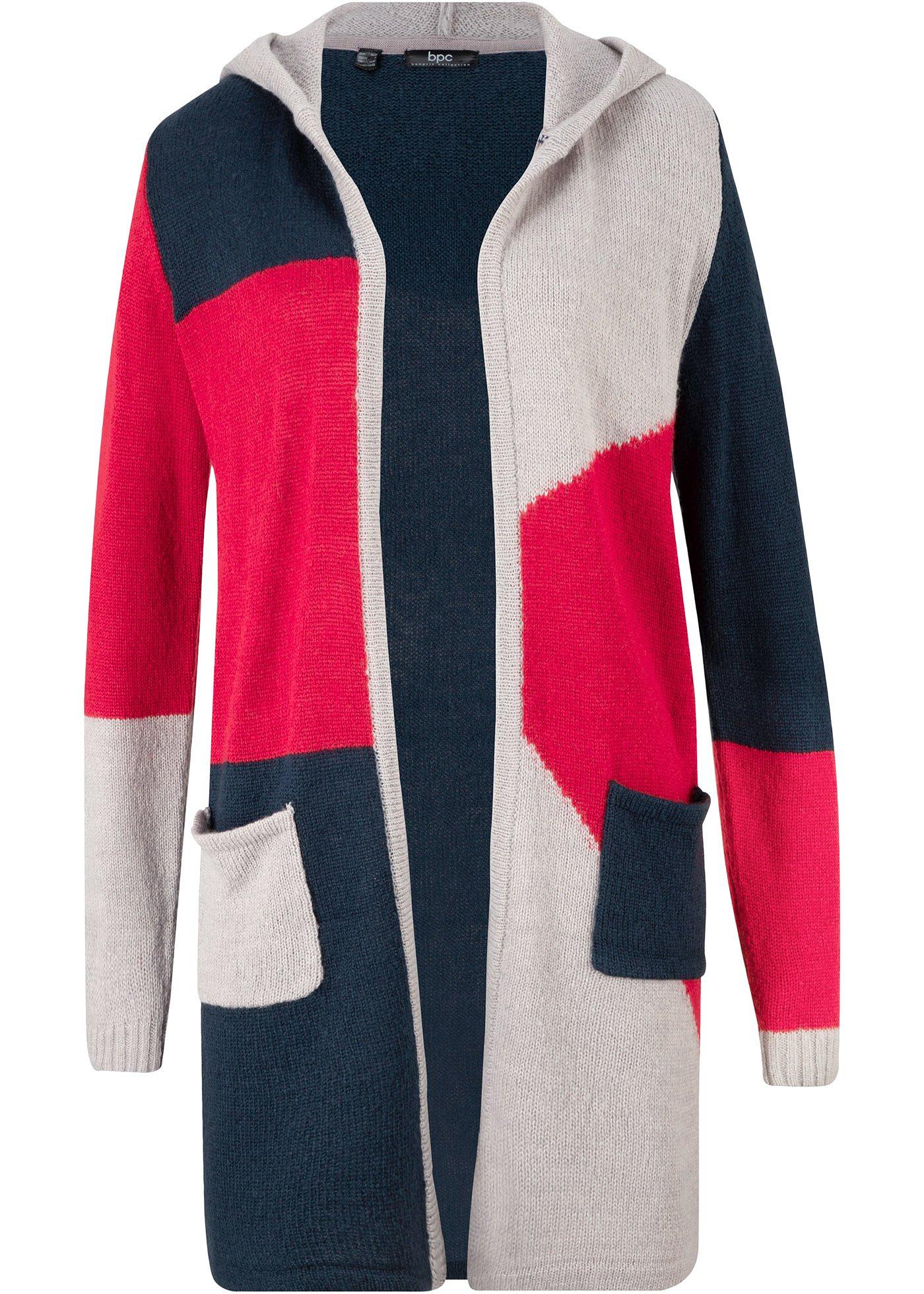 Gilet en maille à capuche