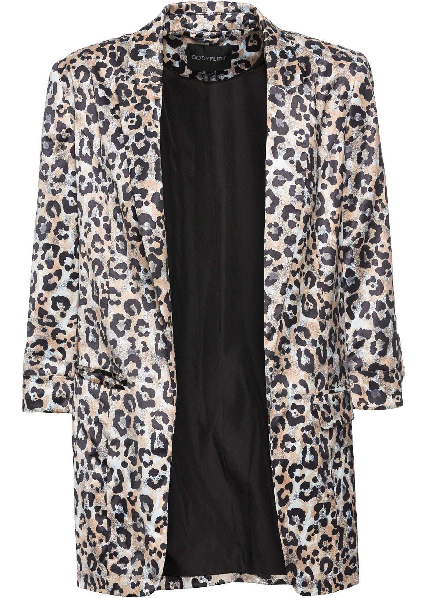 Blazer long à imprimé animal