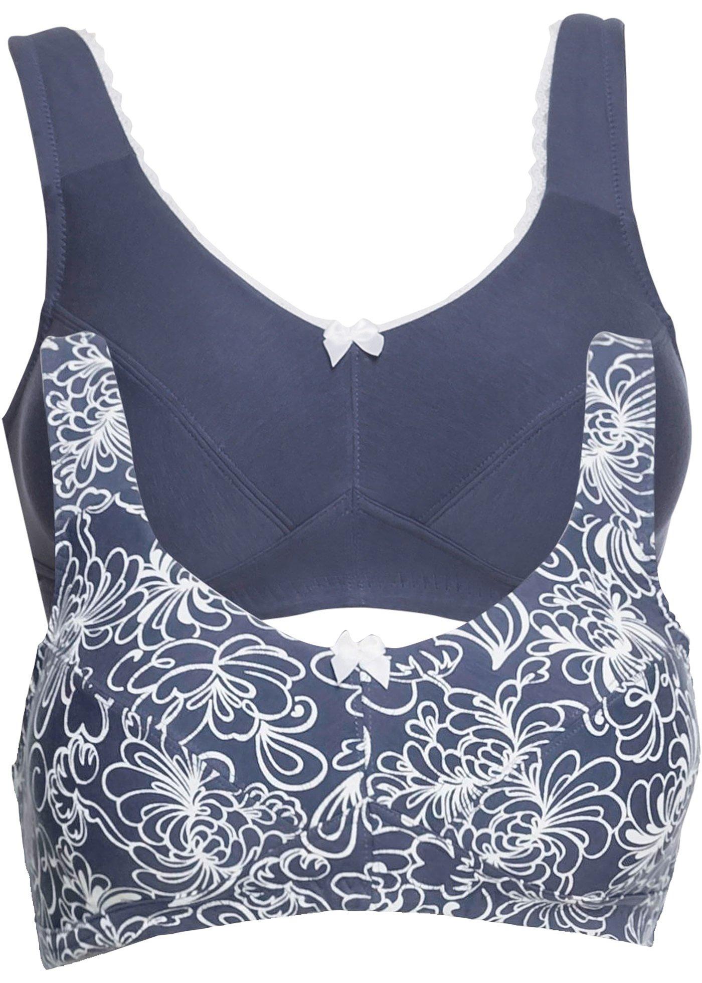 Lot de 2 soutiens-gorge sans armatures coton bio