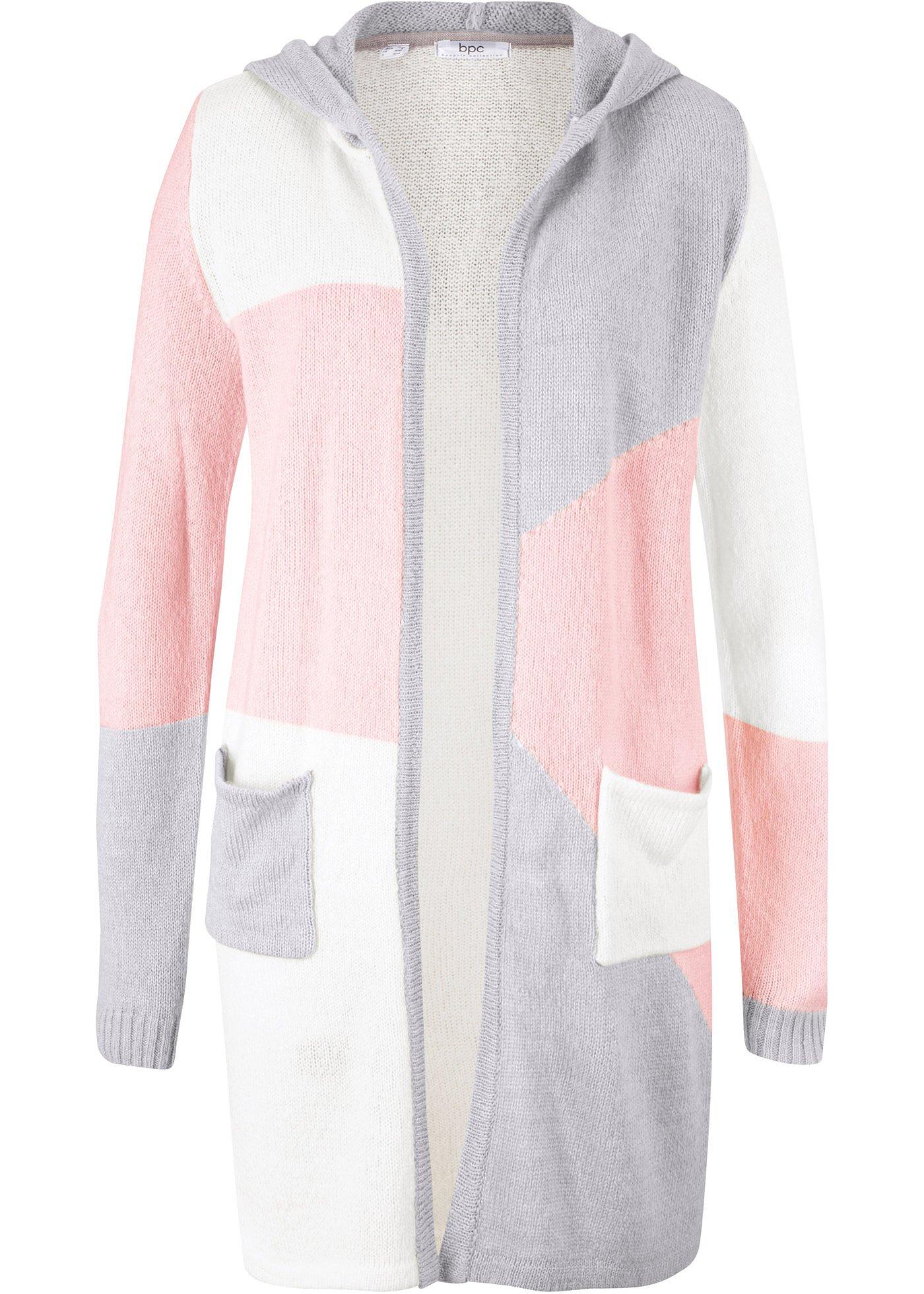 Gilet en maille à capuche