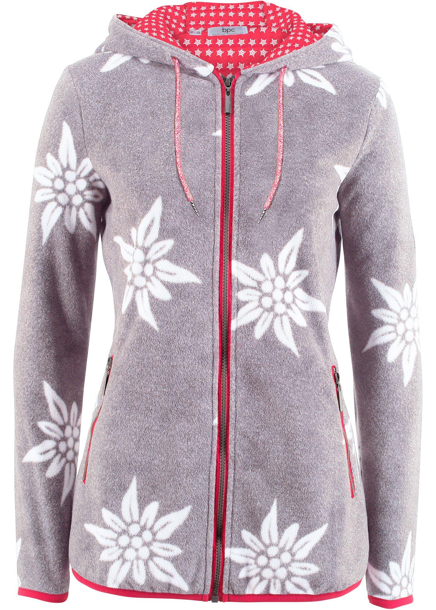 Image de Gilet en maille polaire à motif edelweiss