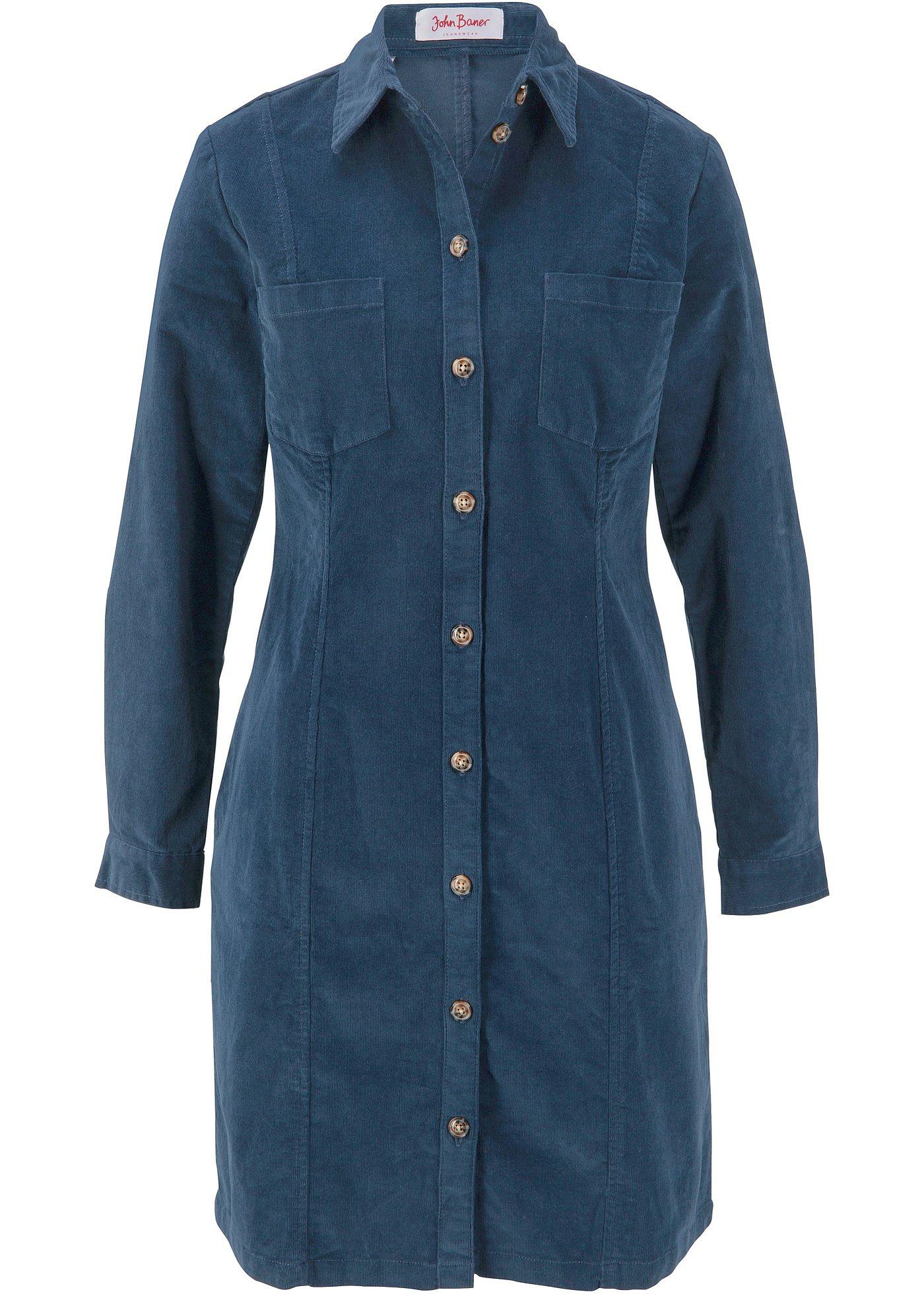 Cecil 1408901 Robe En Velours Côtelé De Couleur Unie, Vert | WhichOne