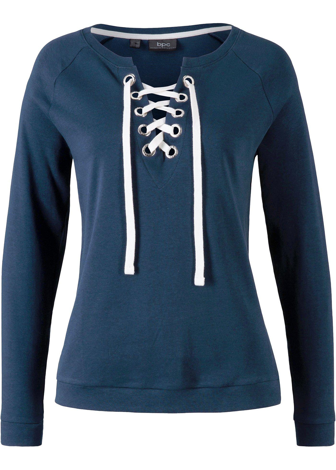 T-shirt manches longues avec lacet à nouer