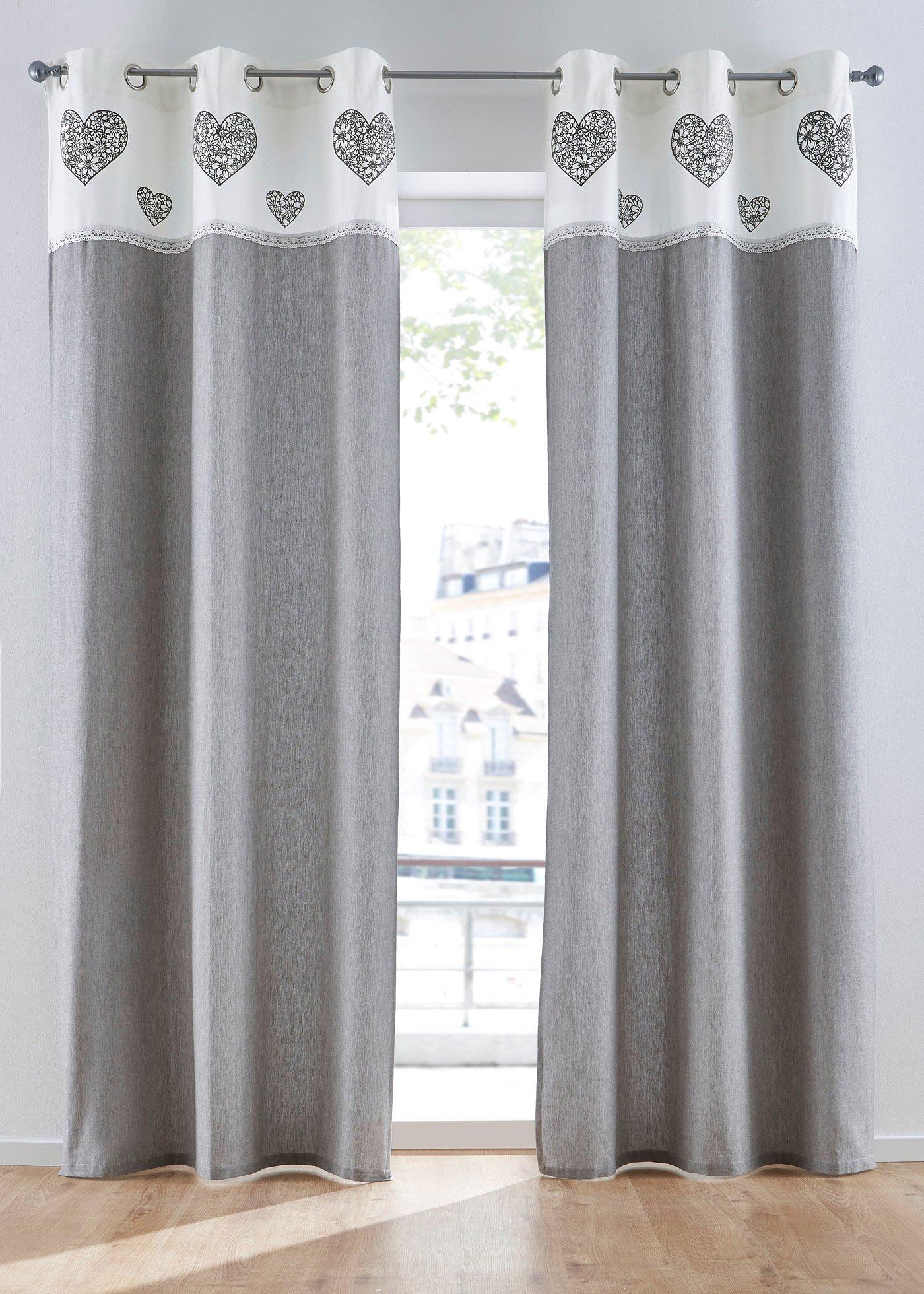 Panneau coton bio à imprimé cœur (1 pce.)