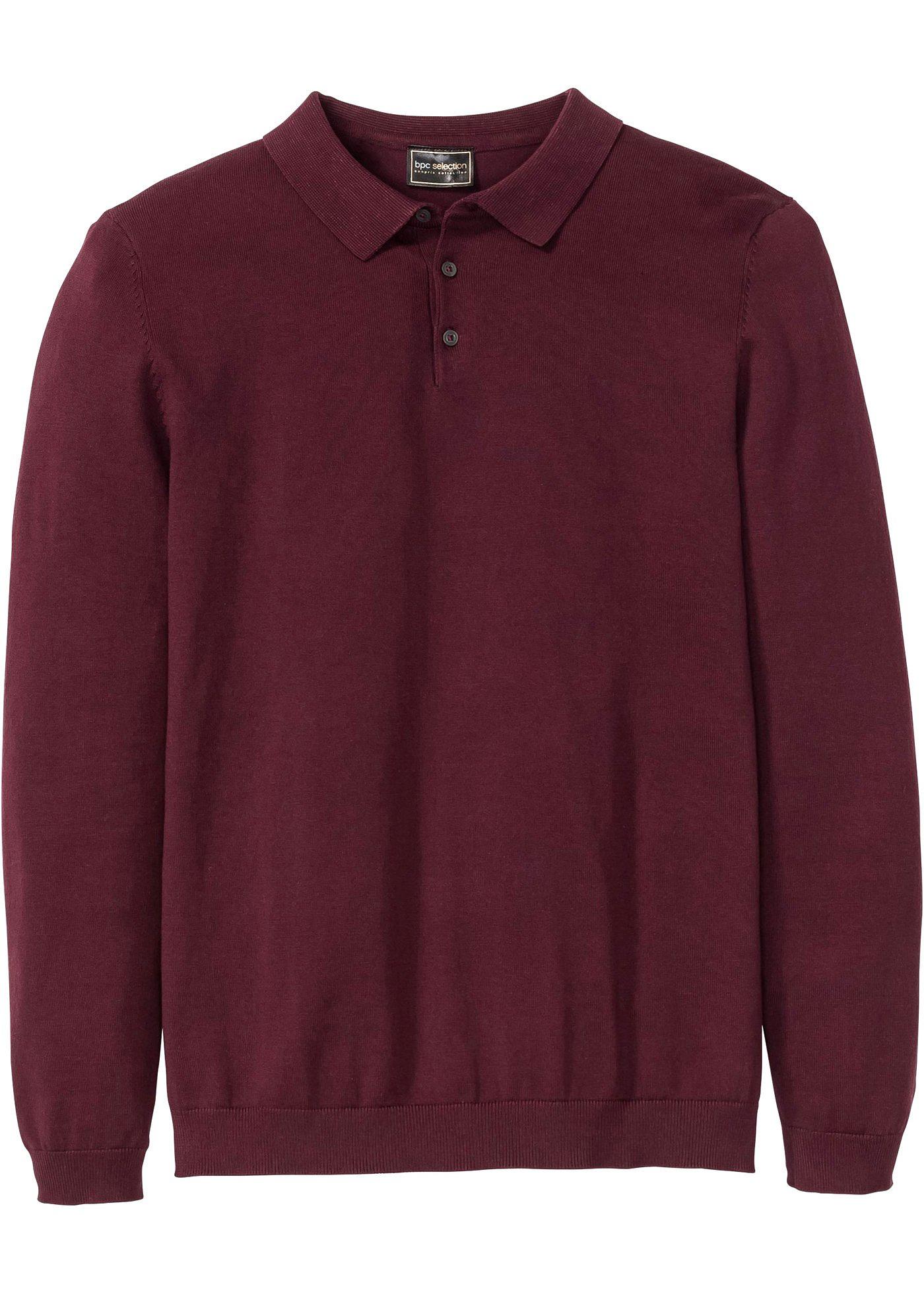 Pull col polo en maille fine