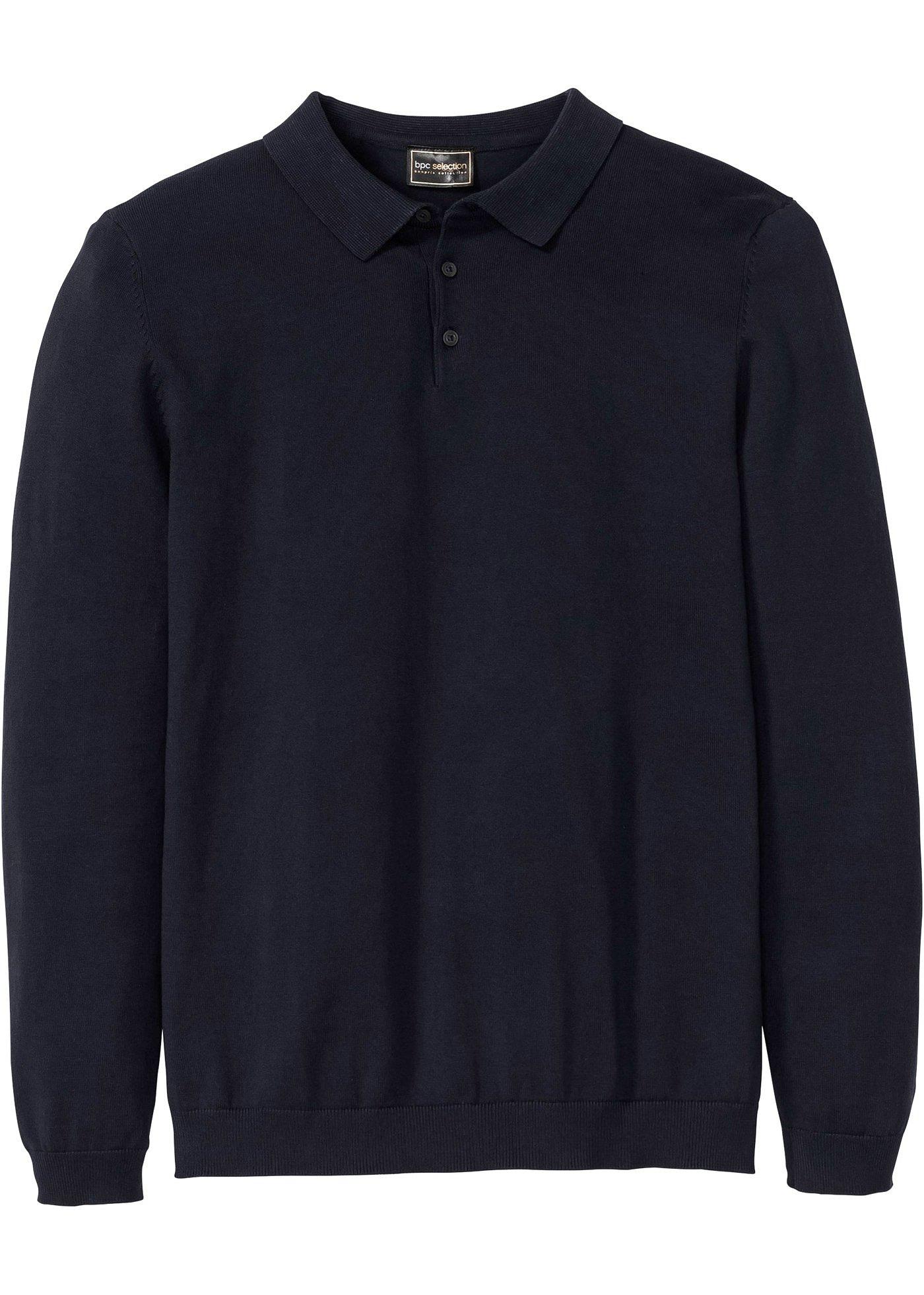 Pull col polo en maille fine