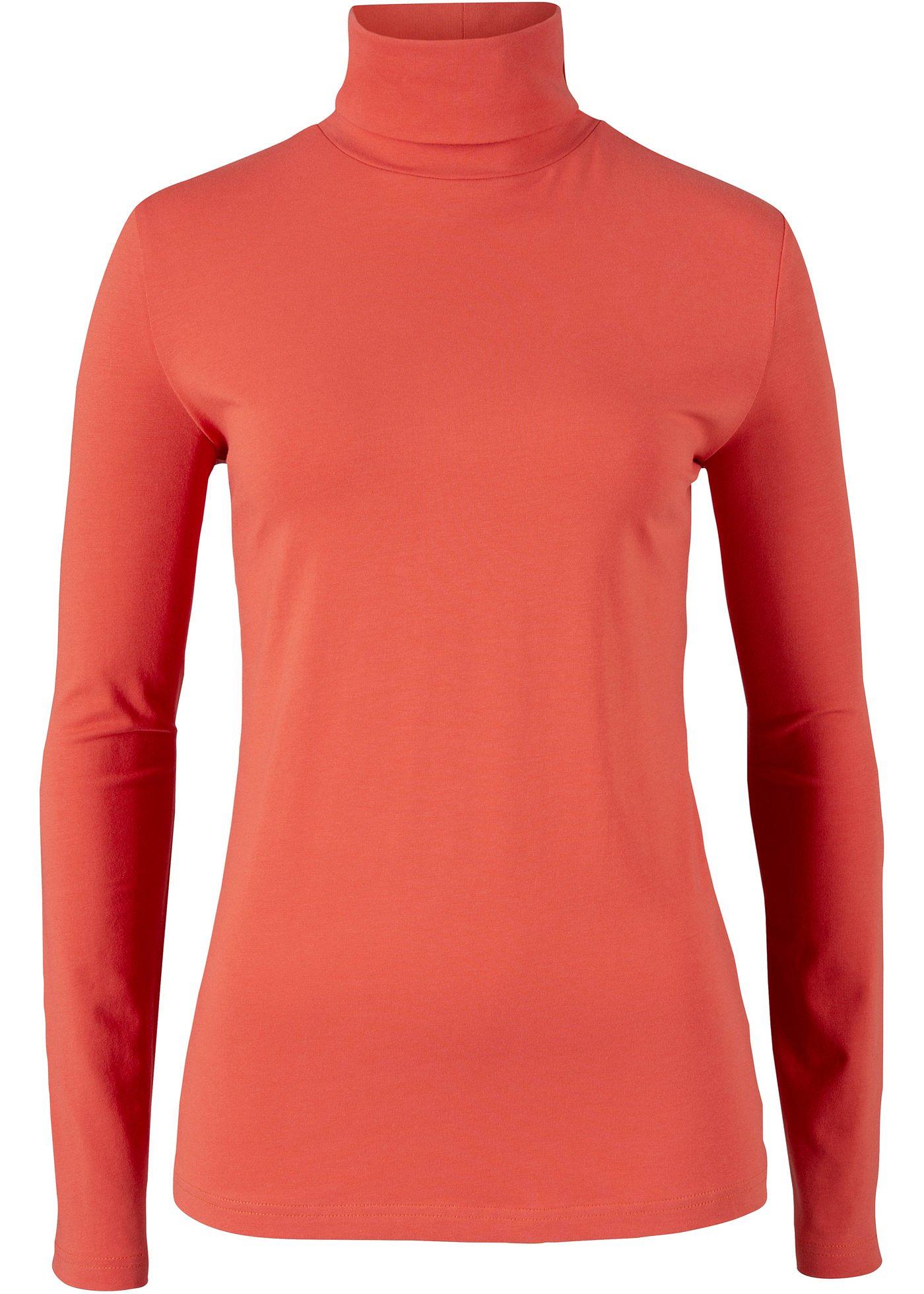 T-shirt col roulé extensible, manches longues