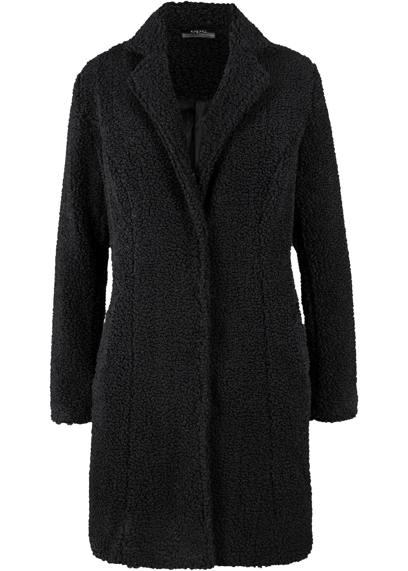 Manteau court en fourrure peluche