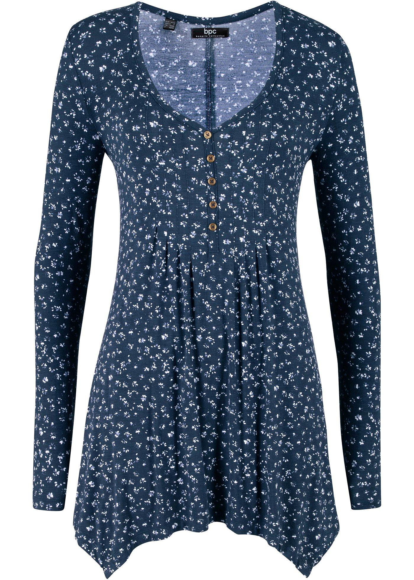 T-shirt à pans, manches longues