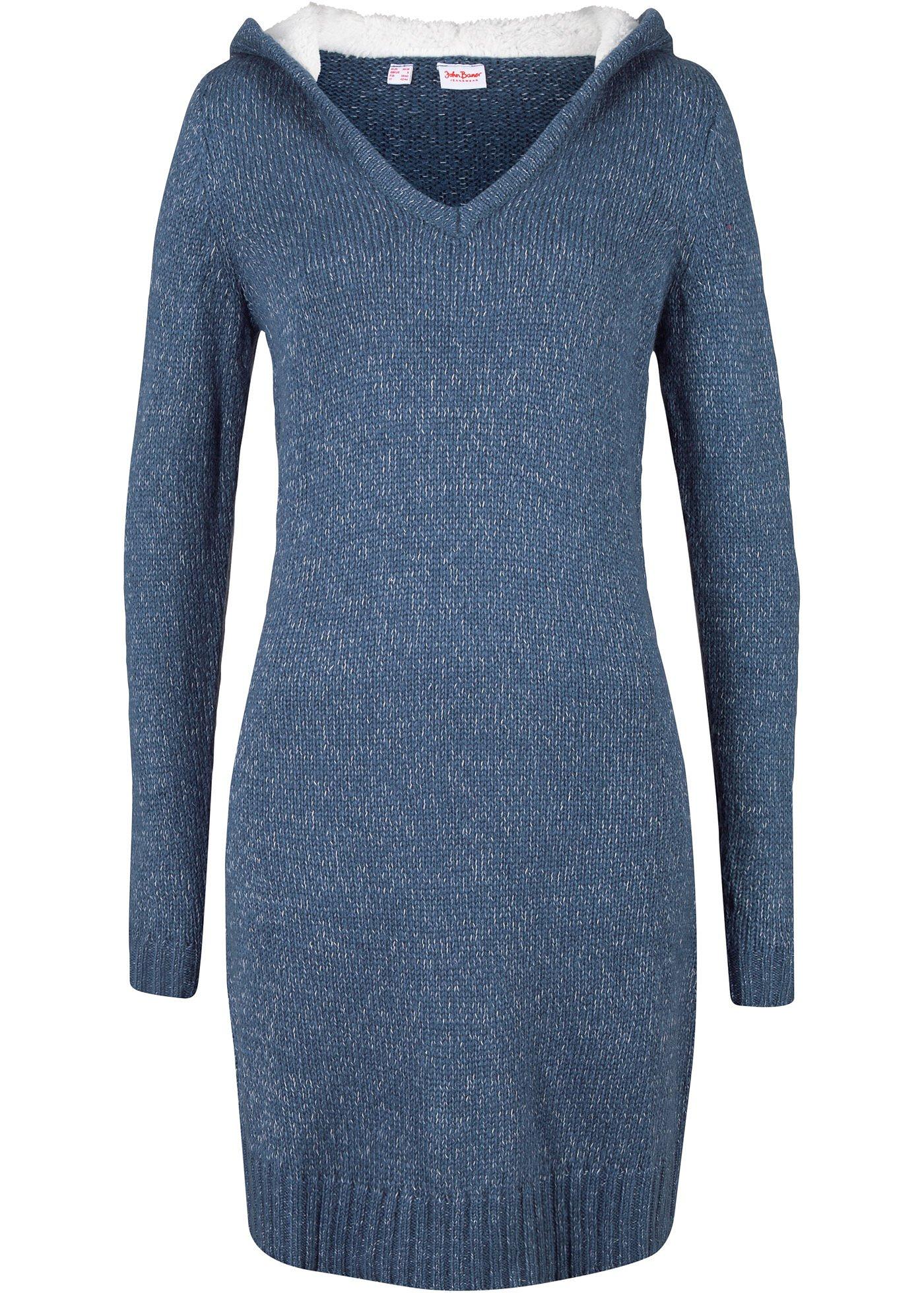 Robe en maille à capuche douillette