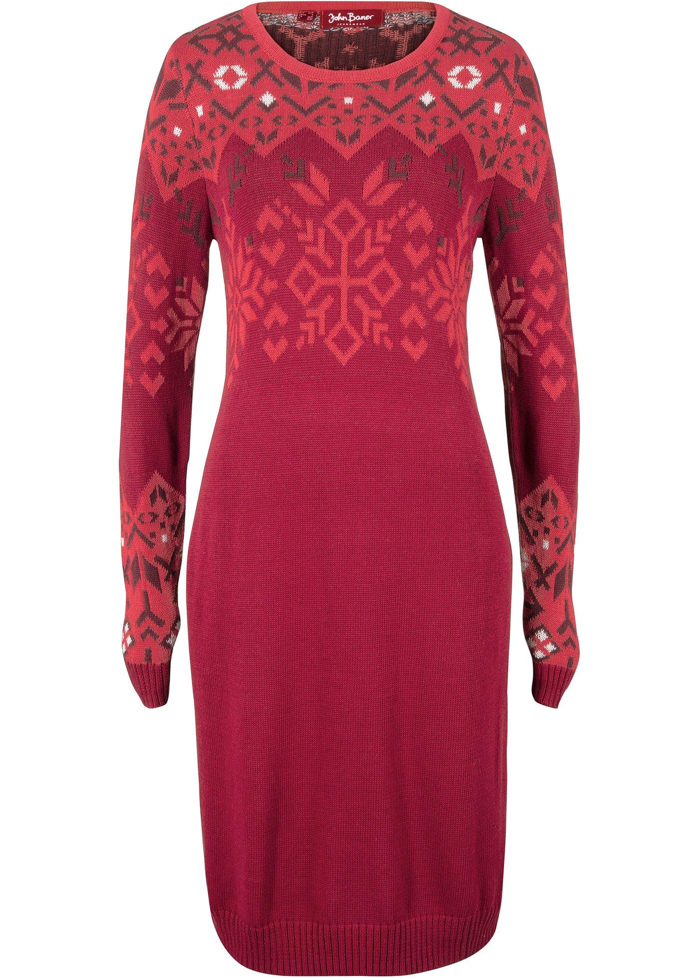 Robe en maille à motif norvégien