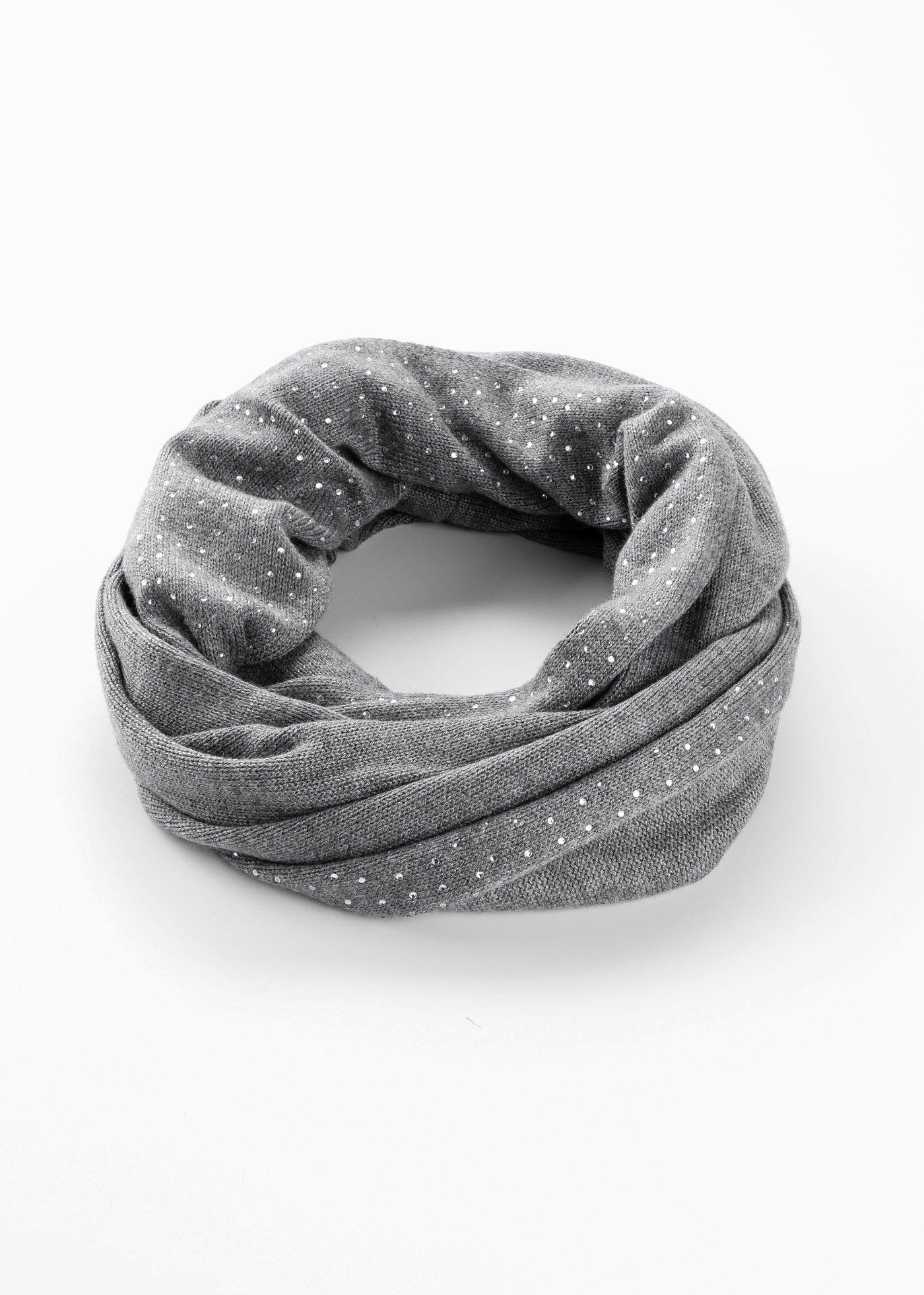 Écharpe-tube à teneur cachemire & strass