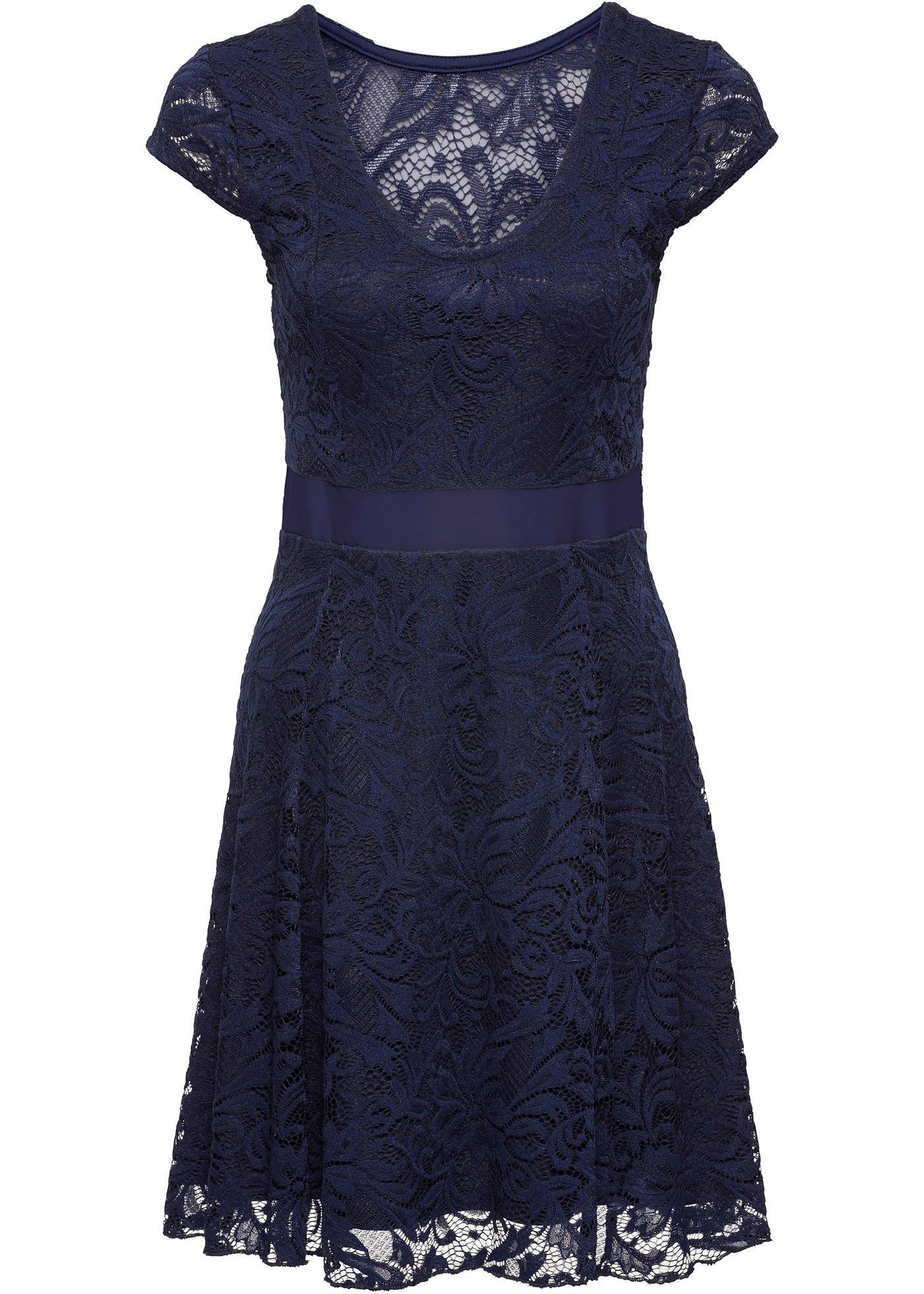 Robe en jersey à dentelle