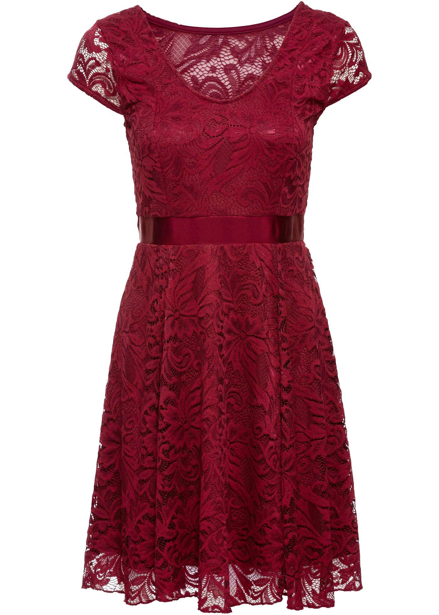 Robe en jersey à dentelle