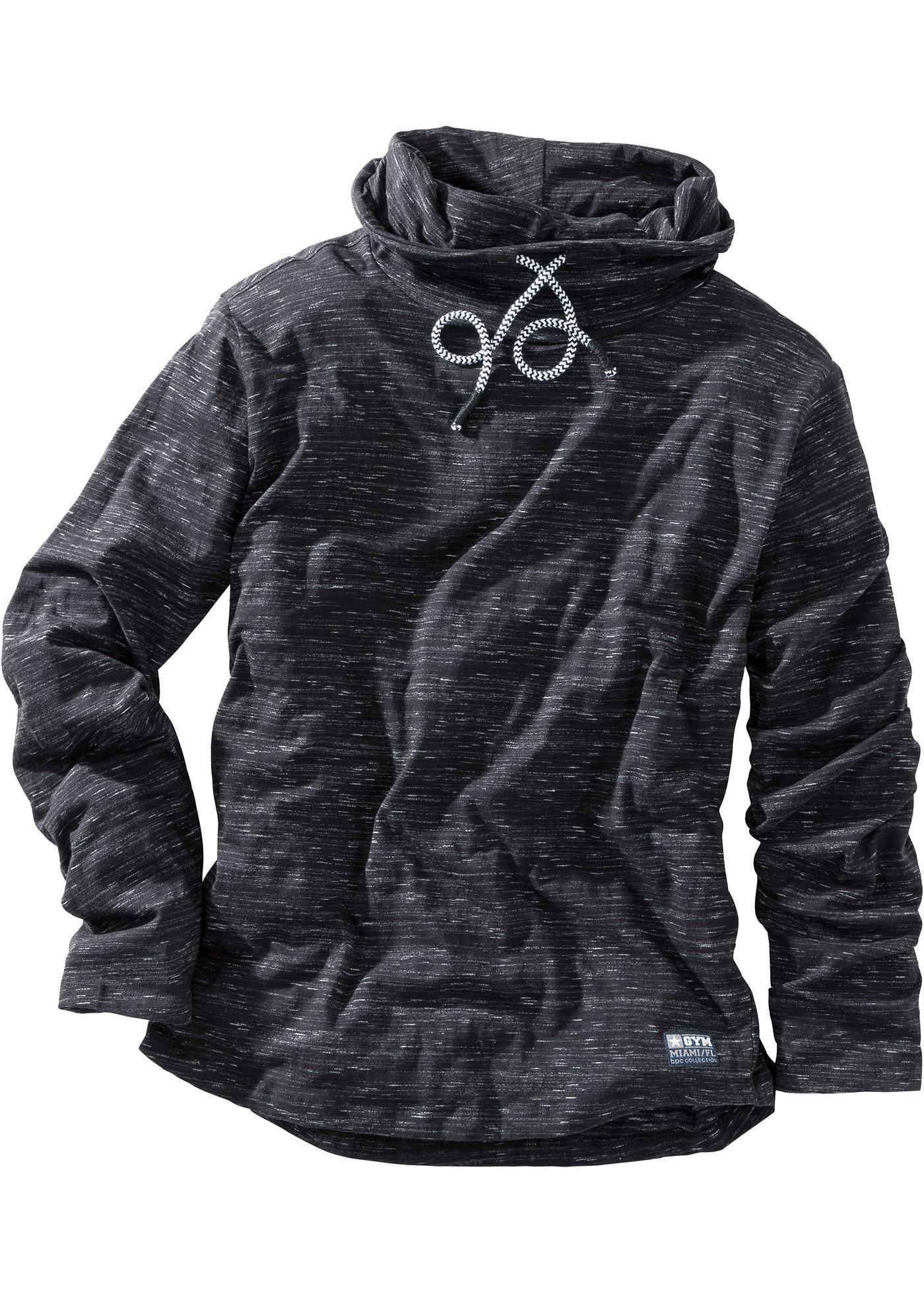 T-shirt manches longues à col châle Regular Fit