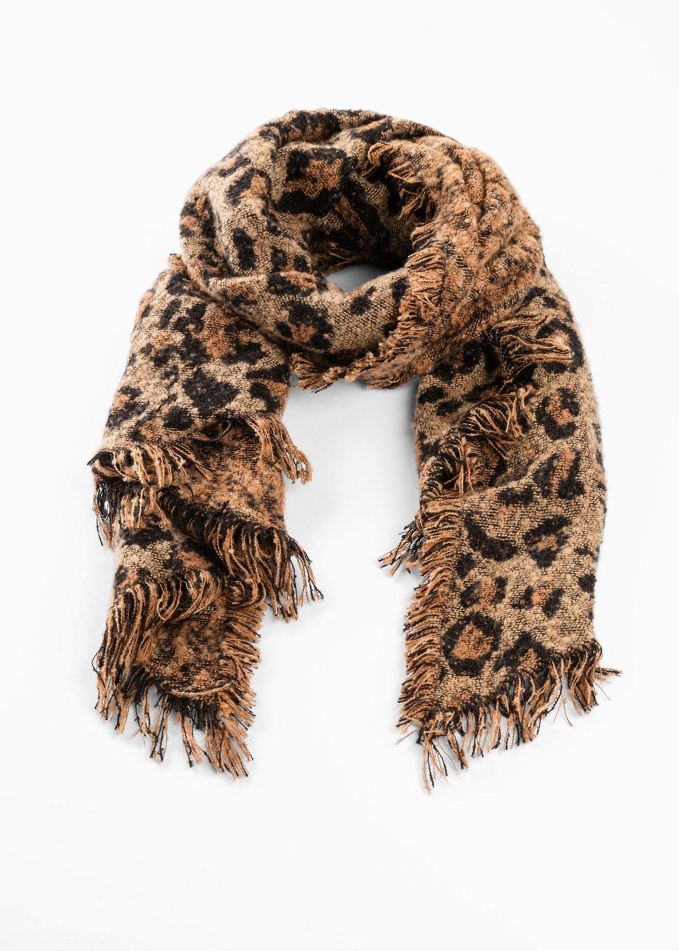 Écharpe léopard XXL