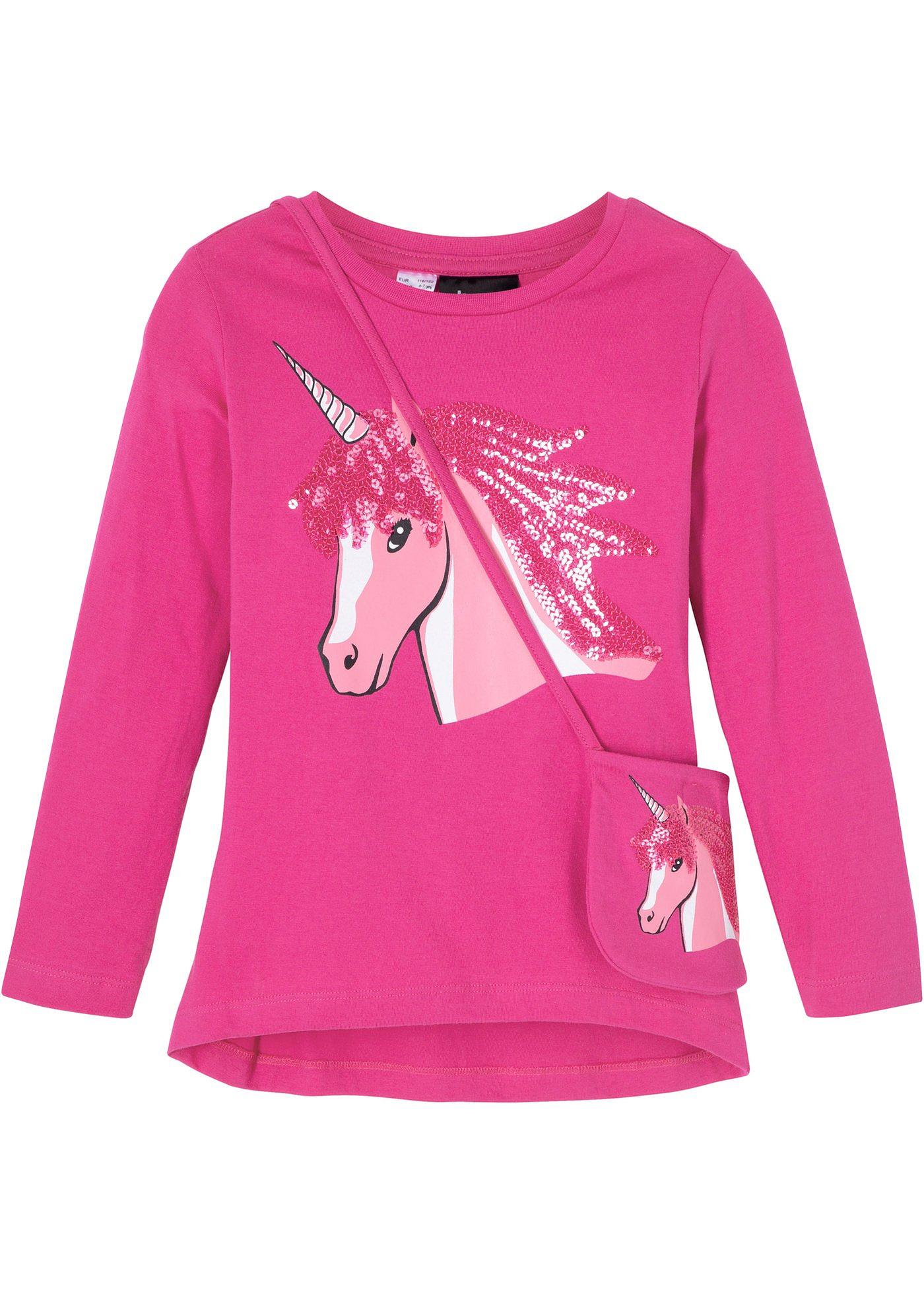 T-shirt fille brillant et petit sac (Ens. 2 pces.)