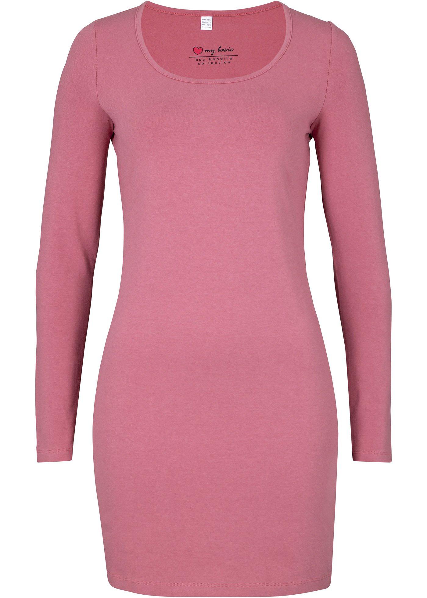 Robe jersey extensible manches longues