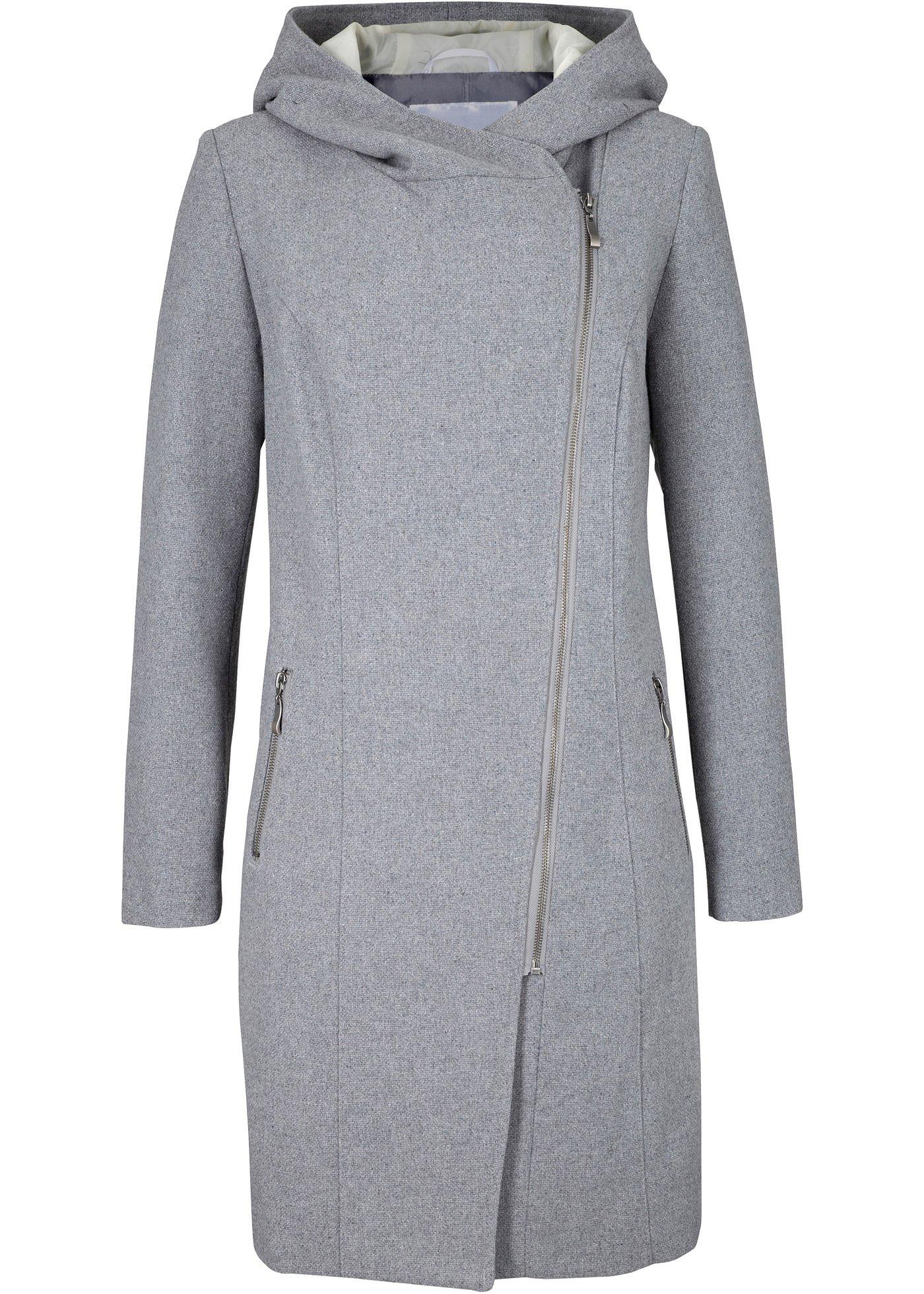 Veste longue avec zip asymétrique