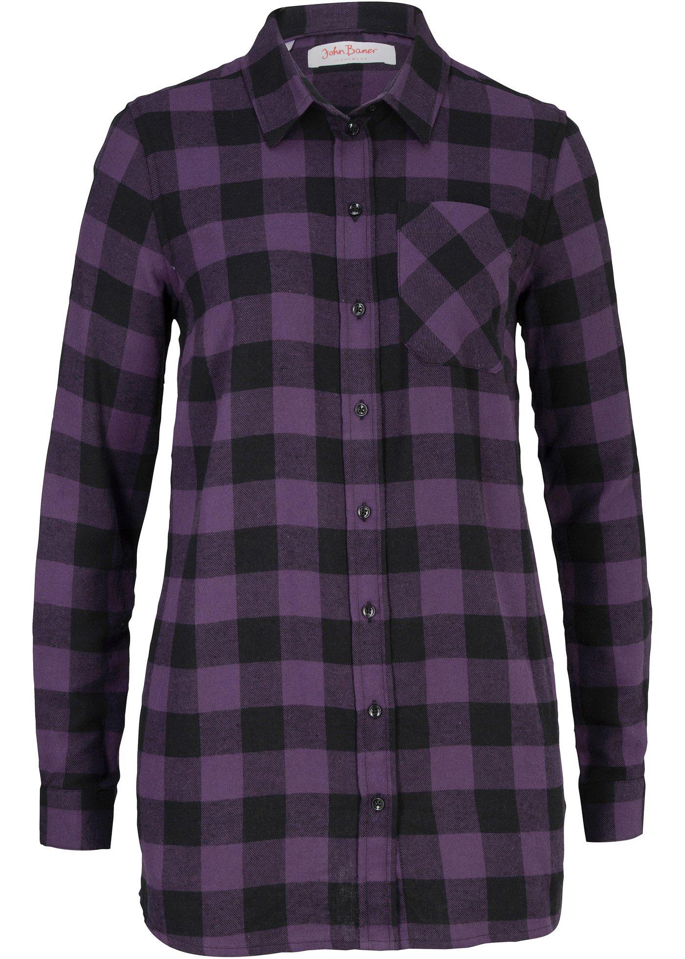 Chemise longue en flanelle