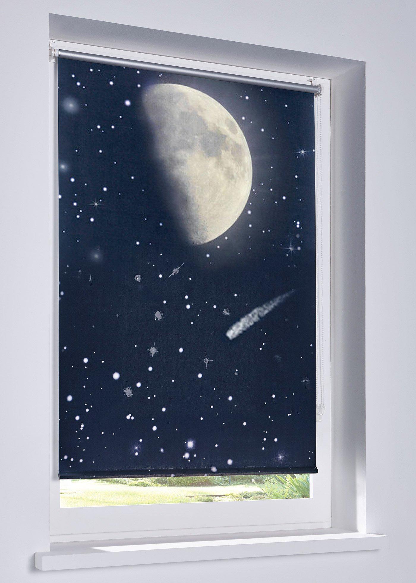 Store occultant lune avec effet lumineux