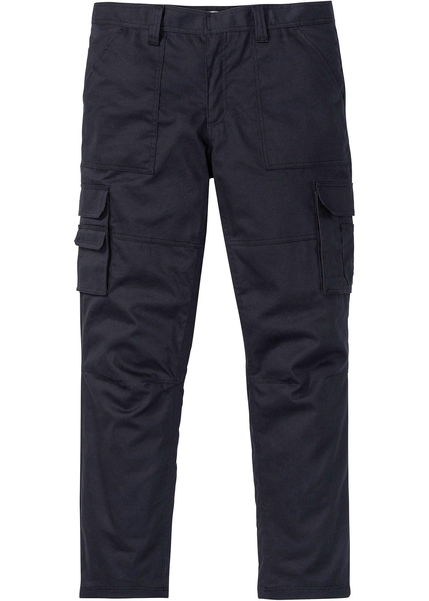 Pantalon Cargo Chaud Avec Poches Et Passants De Ceinture Anthracite Fonc