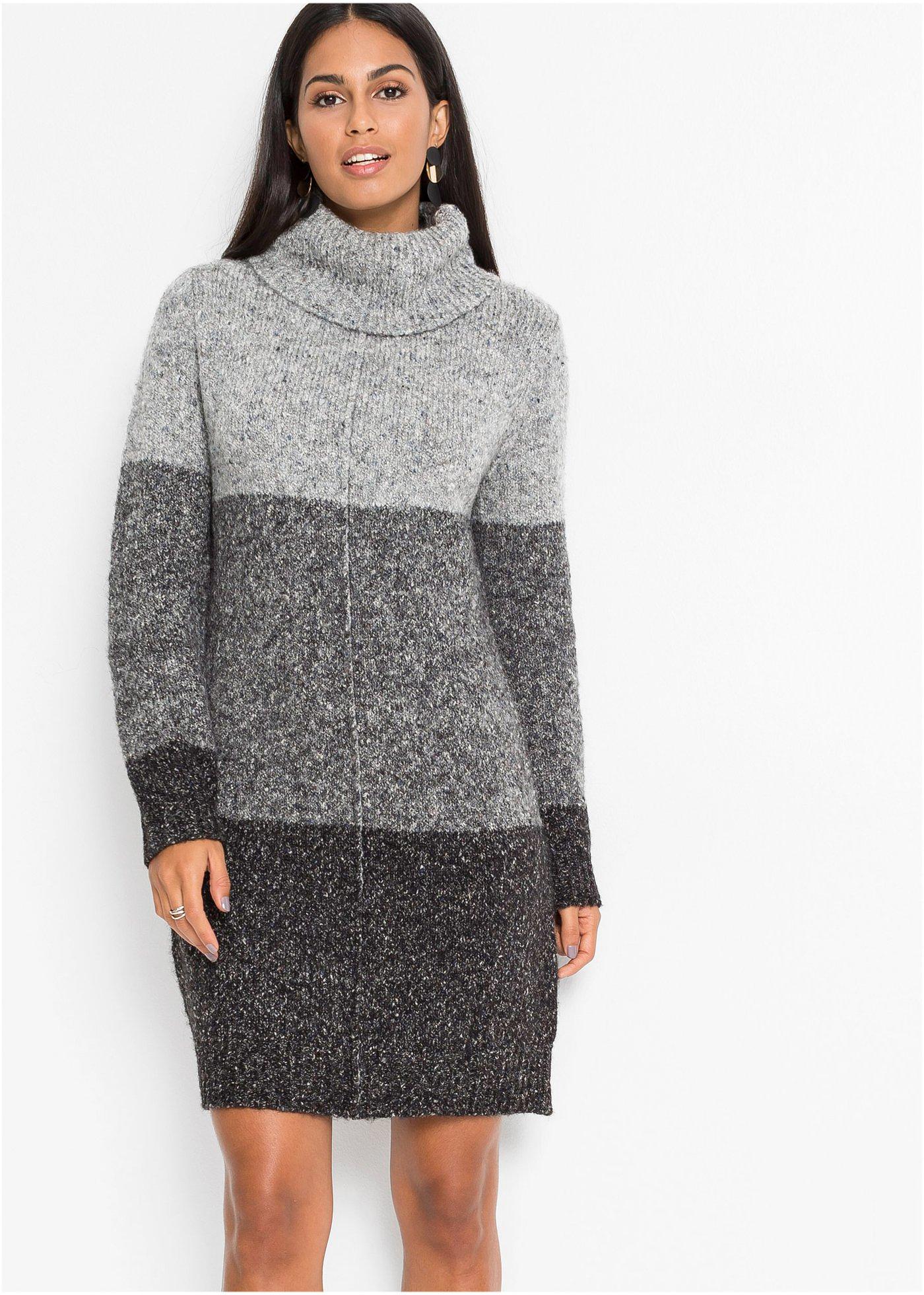 robe en maille col roulé