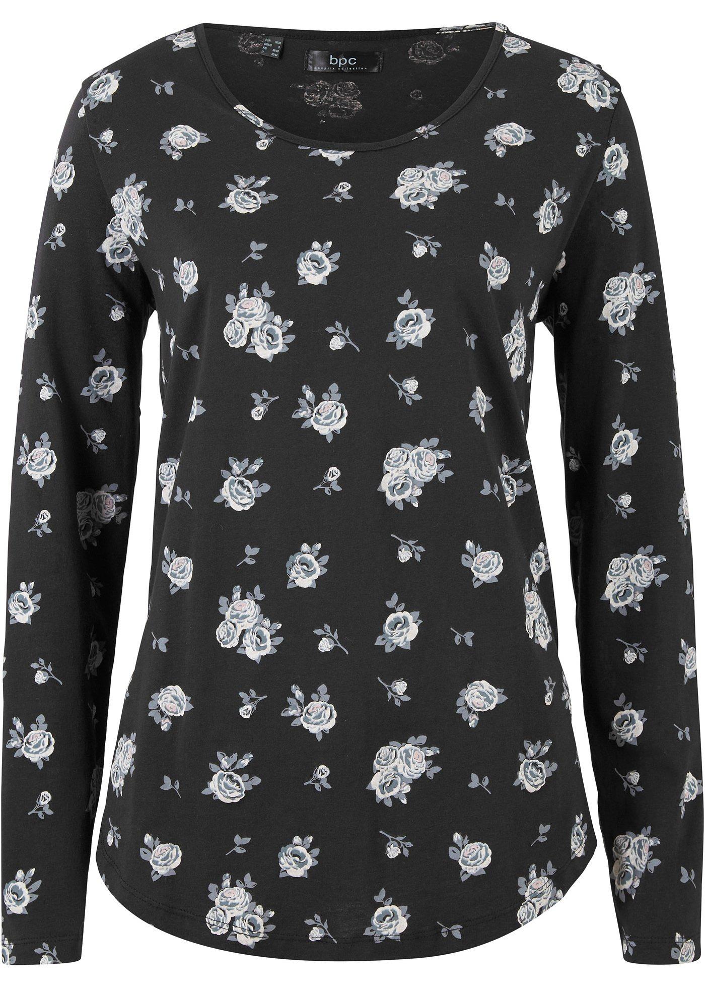 T-shirt à manches longues en coton imprimé