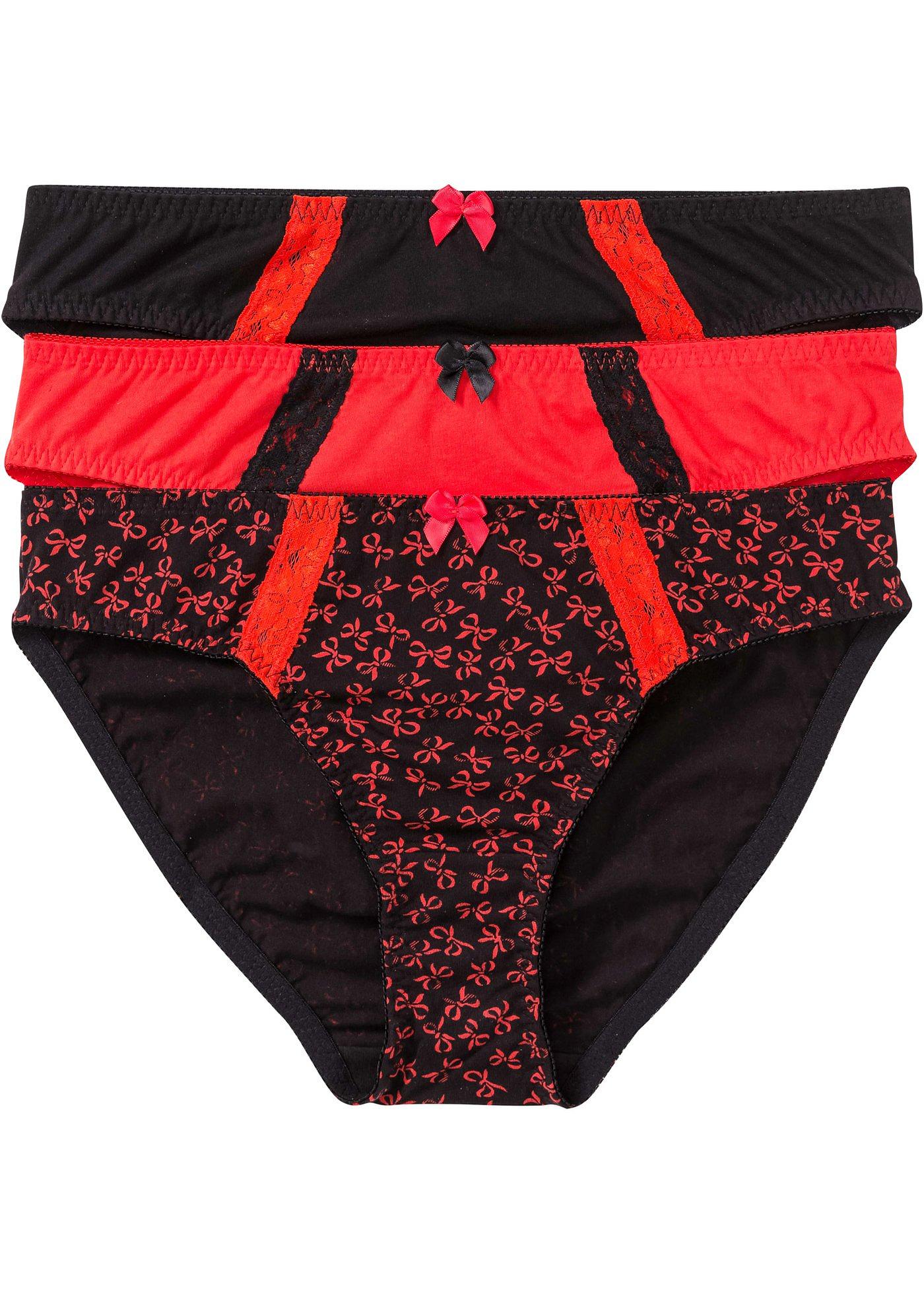 Lot de 3 slips à imprimé féminin