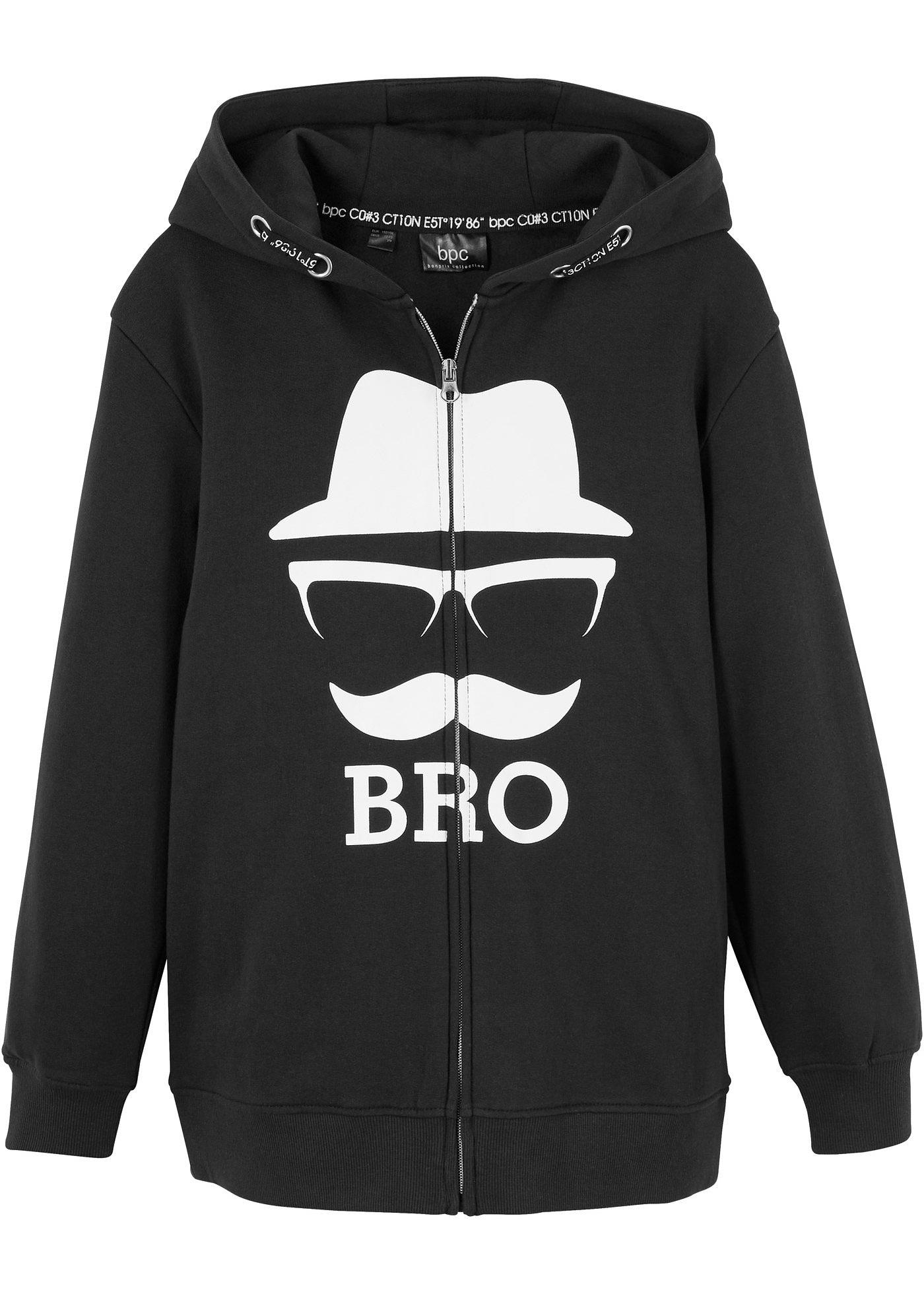 Gilet sweat-shirt garçon avec imprimé cool