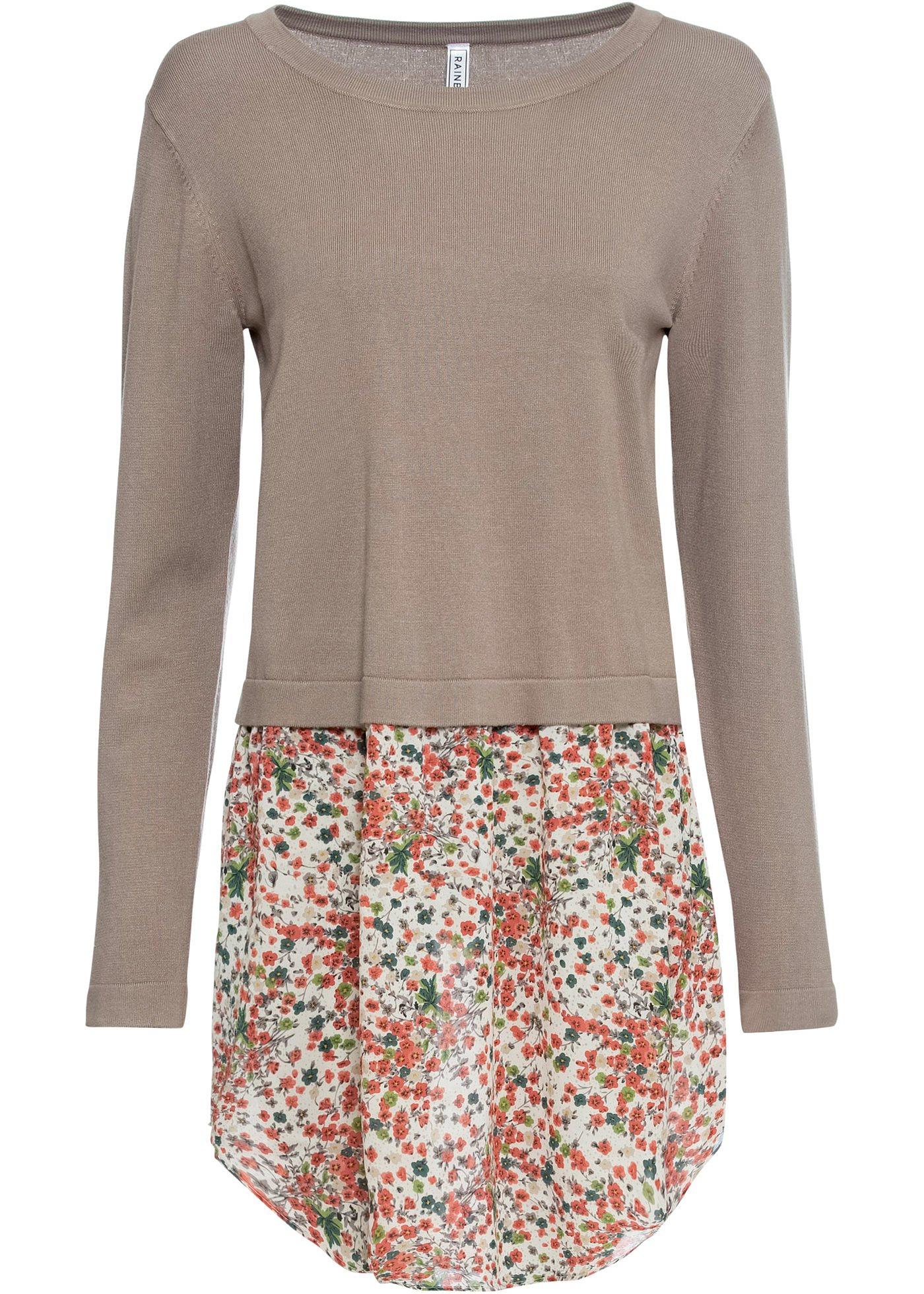 Pull à empiècement jupe