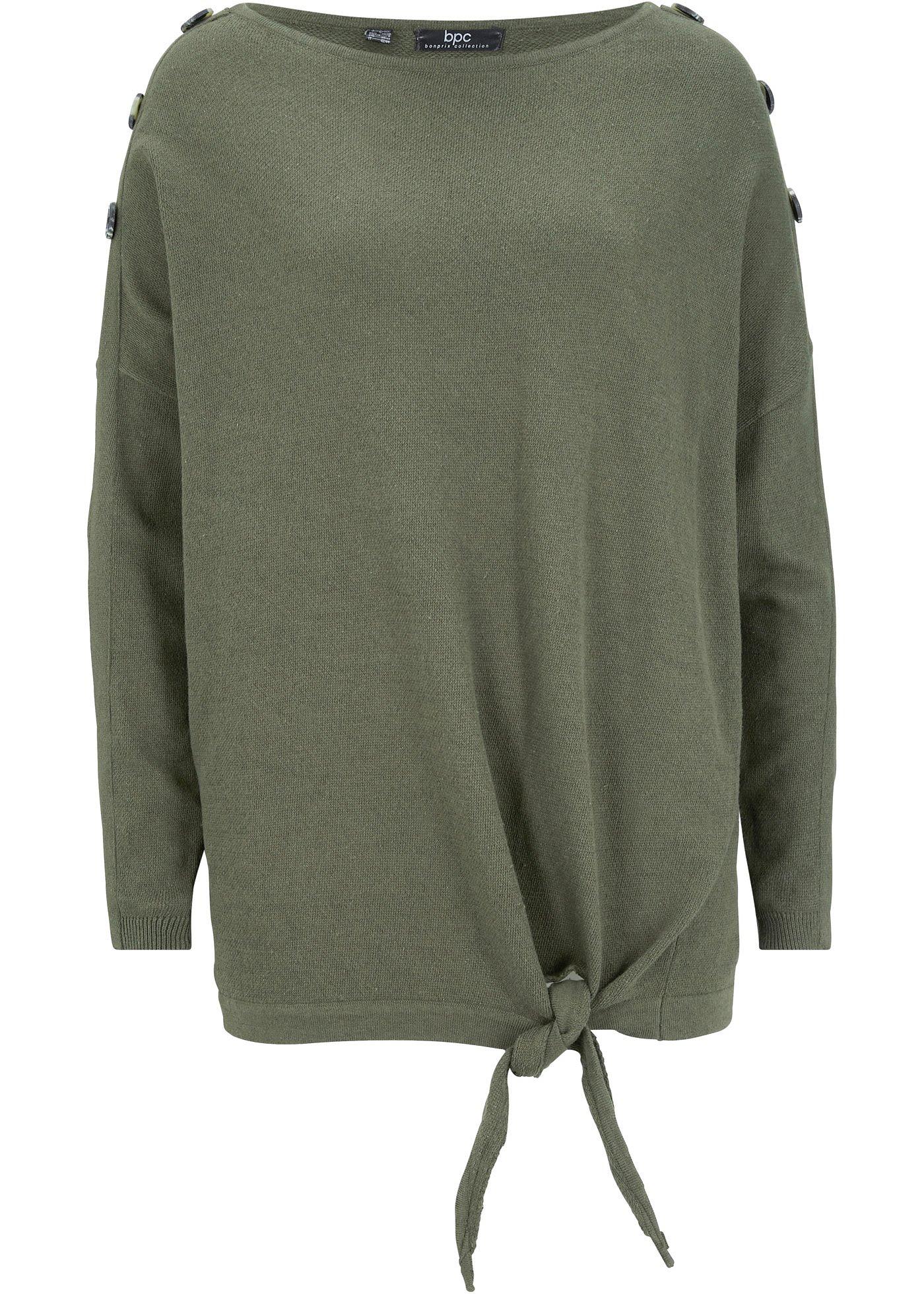 Pull en maille à détail nœud, Oversize Fit