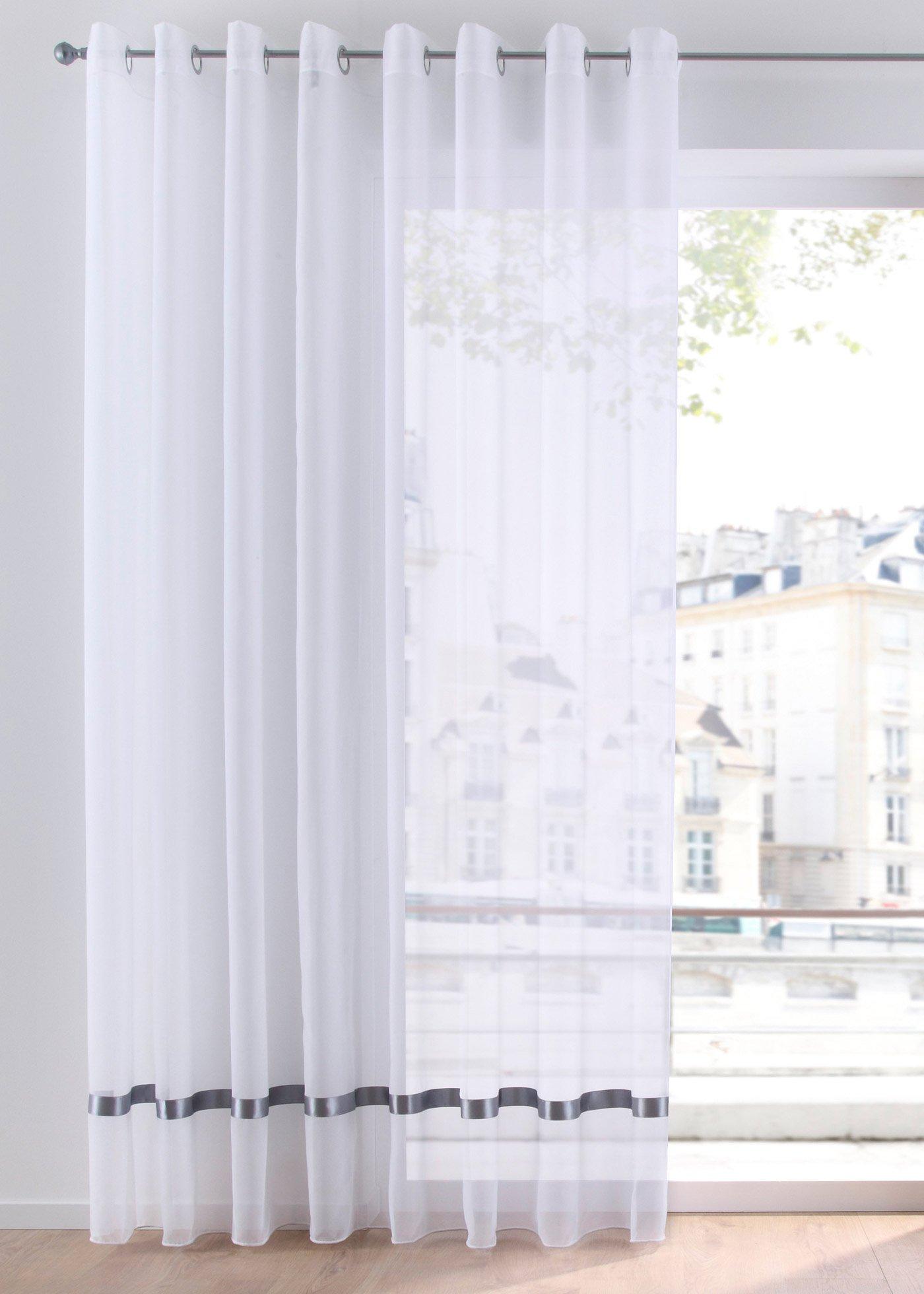 Voilage avec ruban satin (1 pce.)