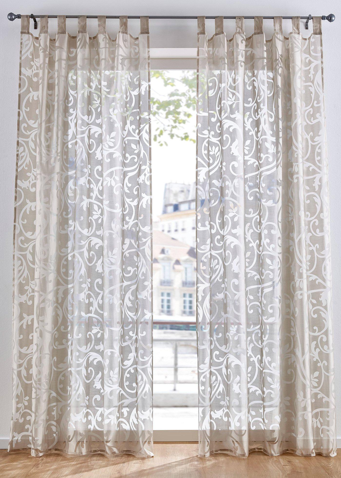 Voilage en dévoré motif sarment (1 pce.)