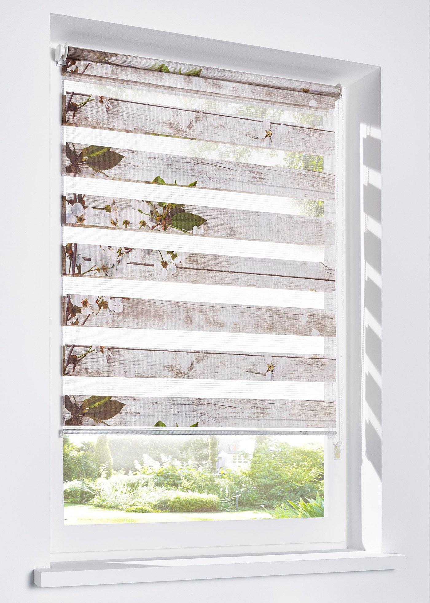 Store double motif fleurs