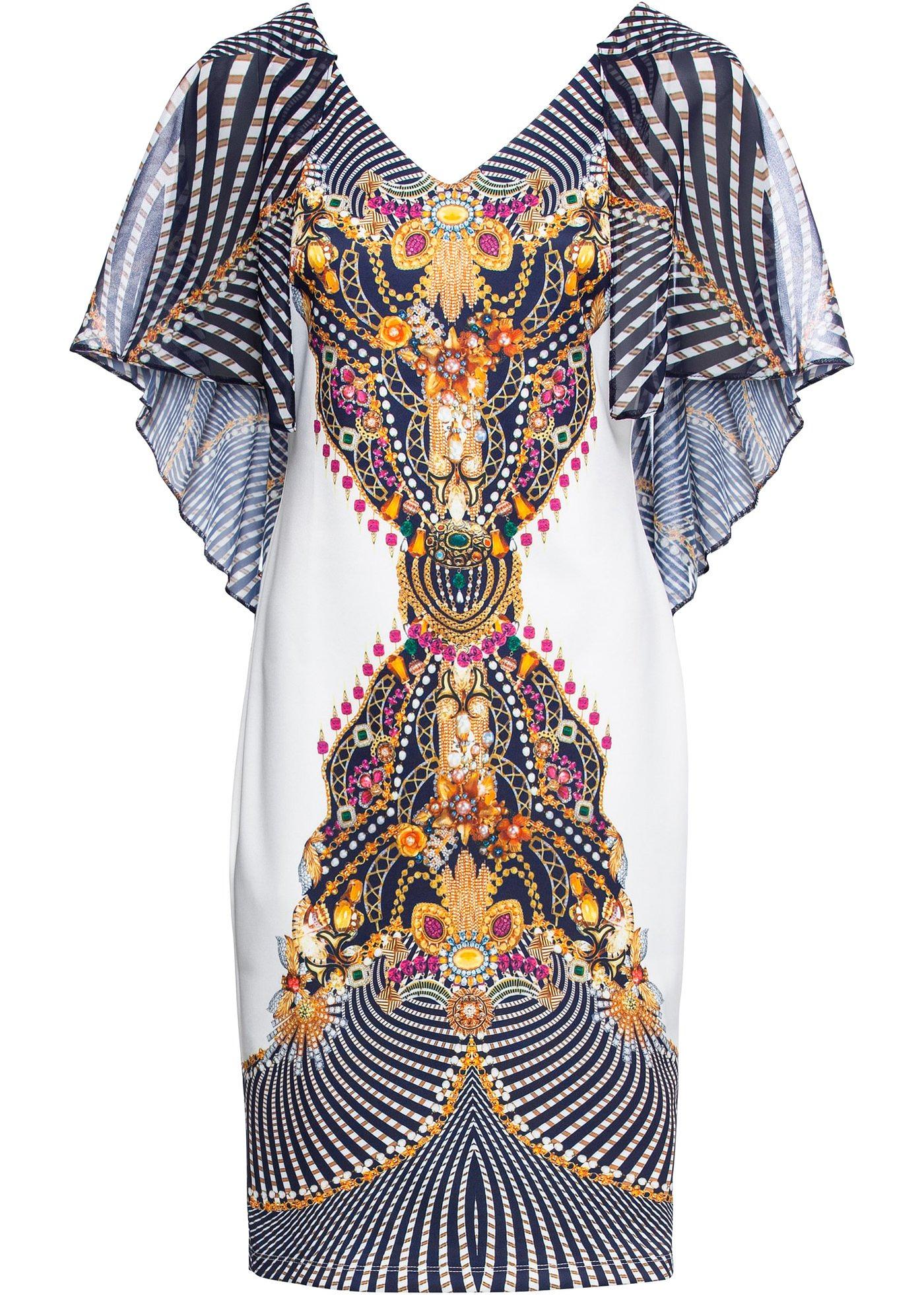 Robe avec manches en chiffon