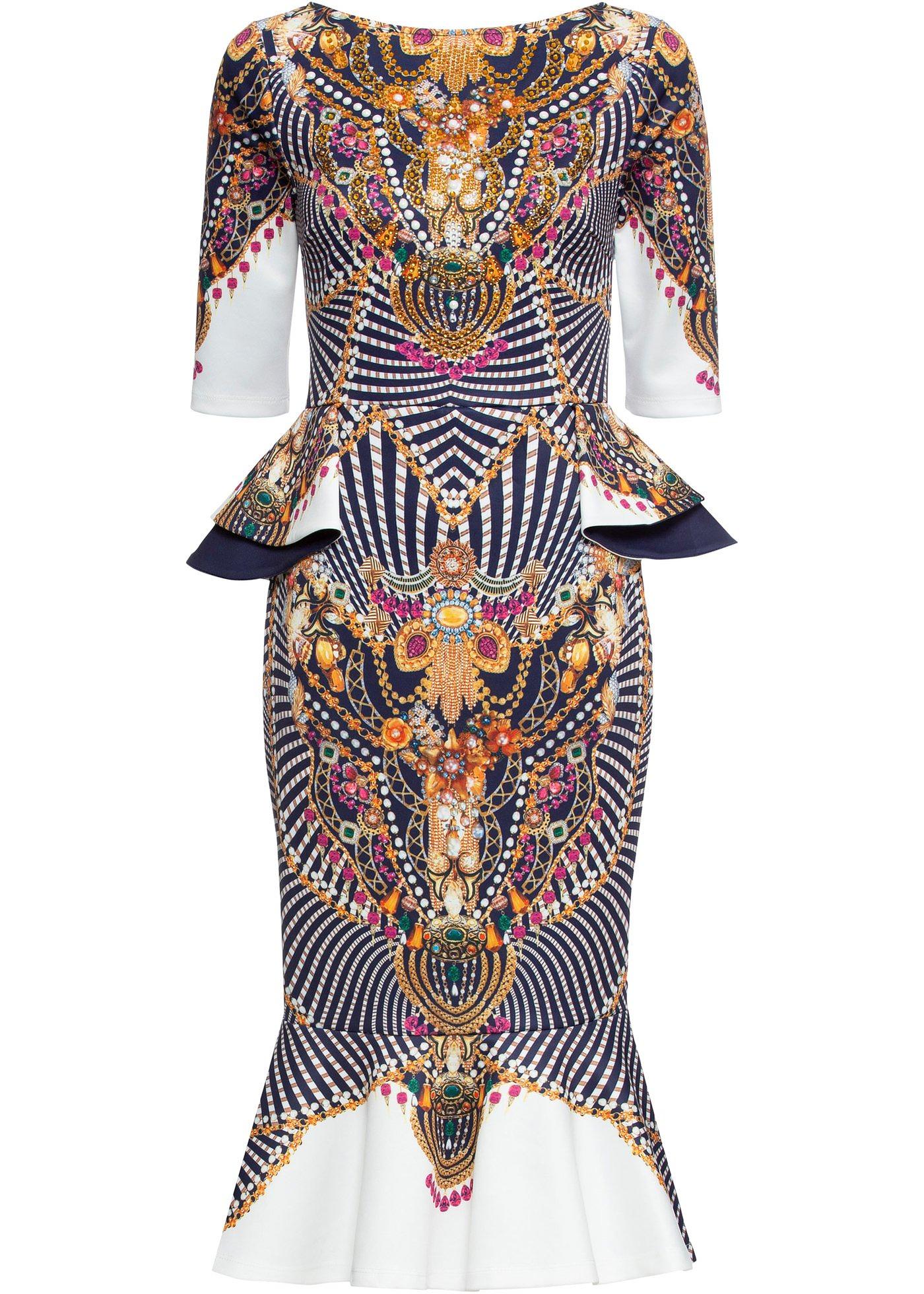 Robe à basque et imprimé