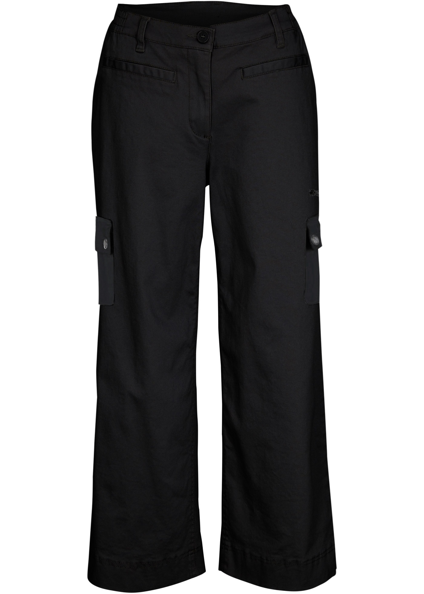 pantalon cargo coton à taille confortable, loose fit