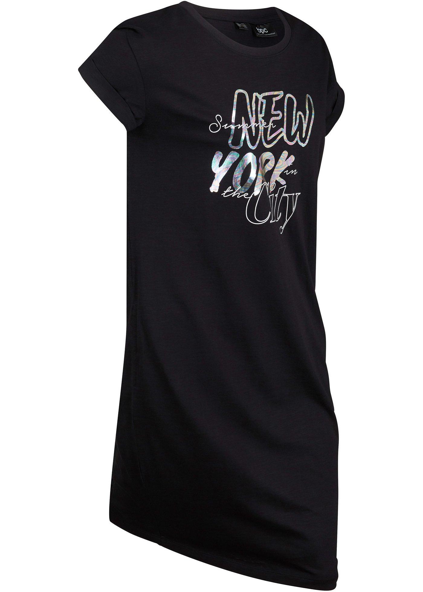 Robe T-shirt en coton, manches courtes