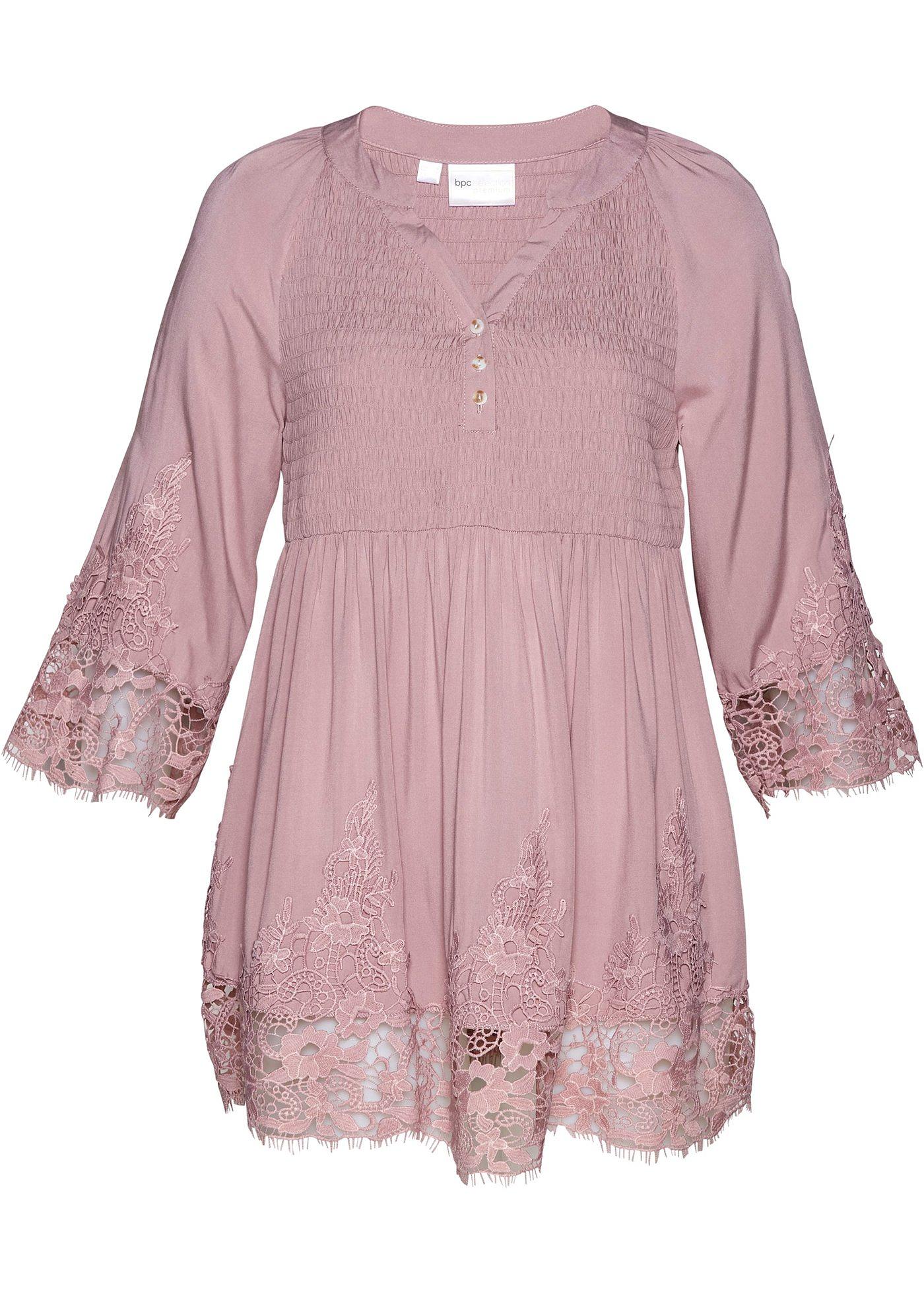 Tunique en viscose à dentelle