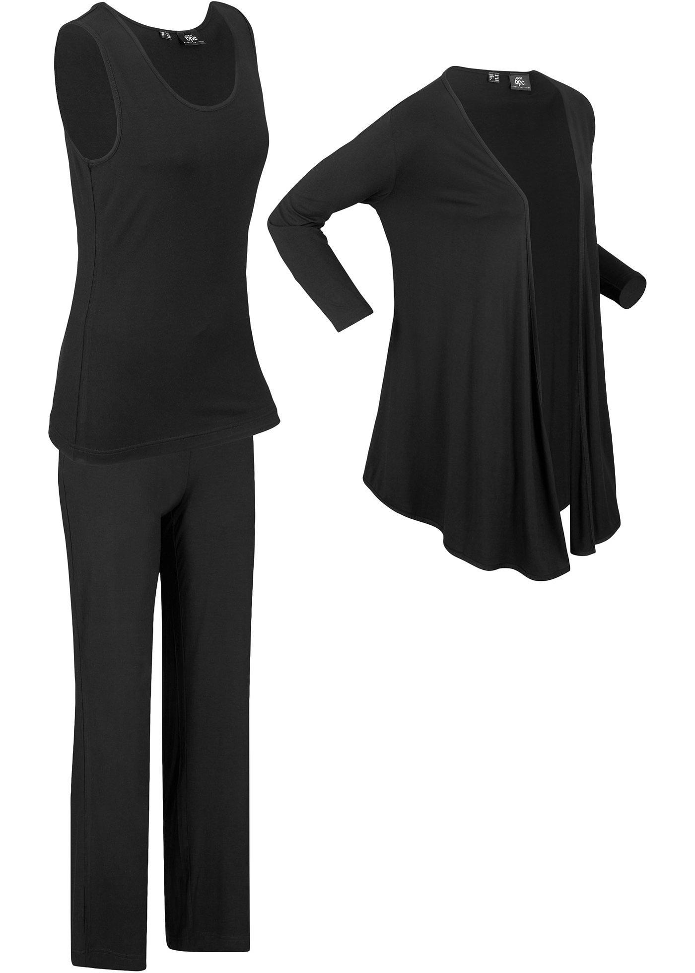 Top, gilet 3/4, pantalon (Ens. 3 pces.) avec LENZING™ ECOVERO™