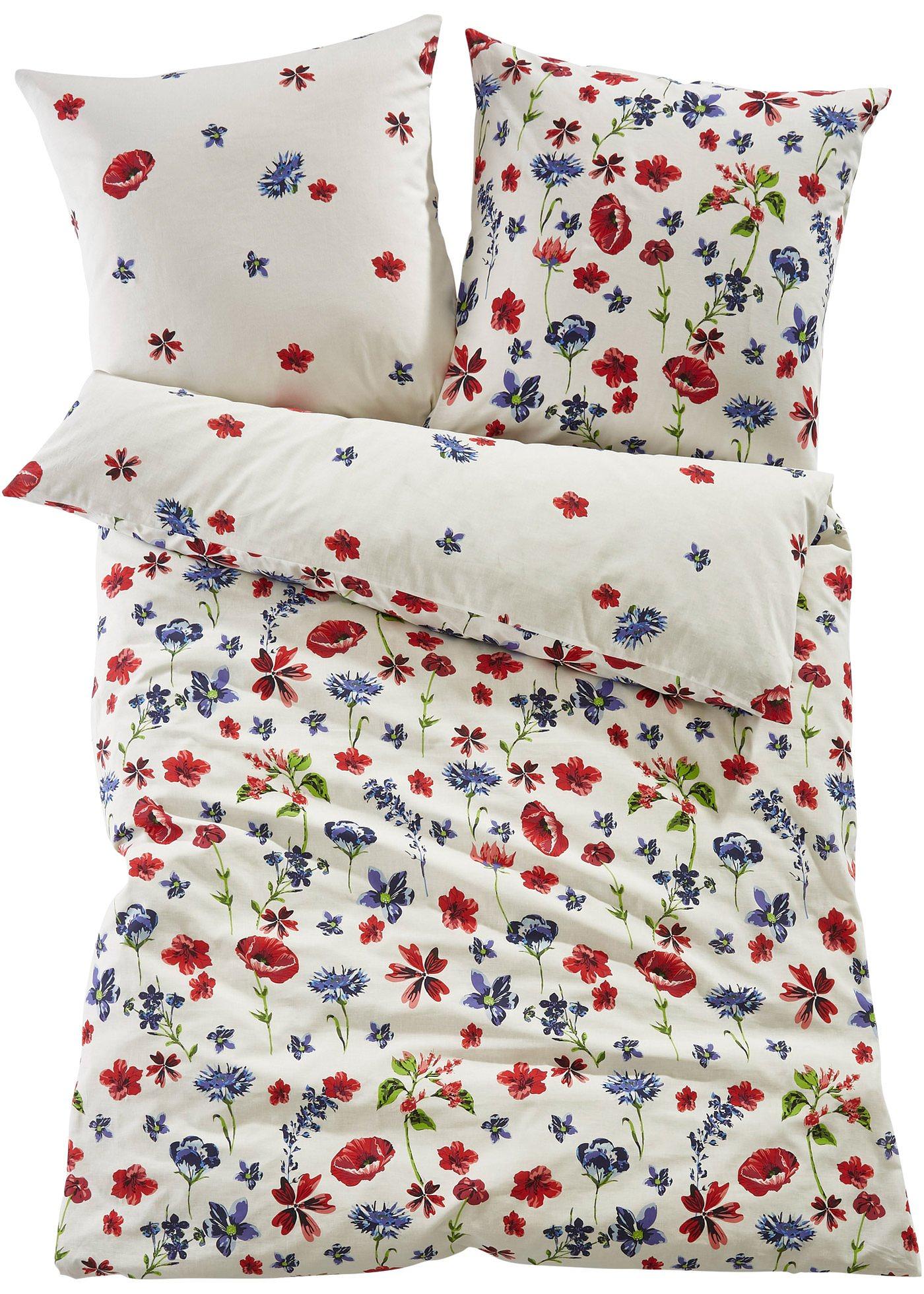 Parure de lit réversible à motif floral