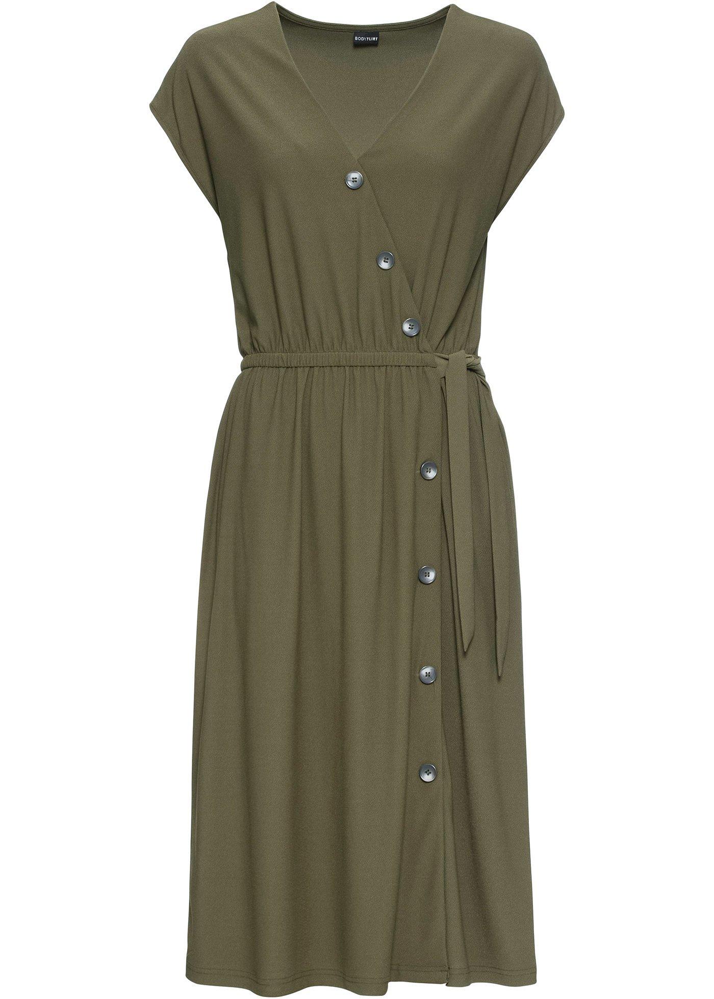 Robe en jersey à boutons