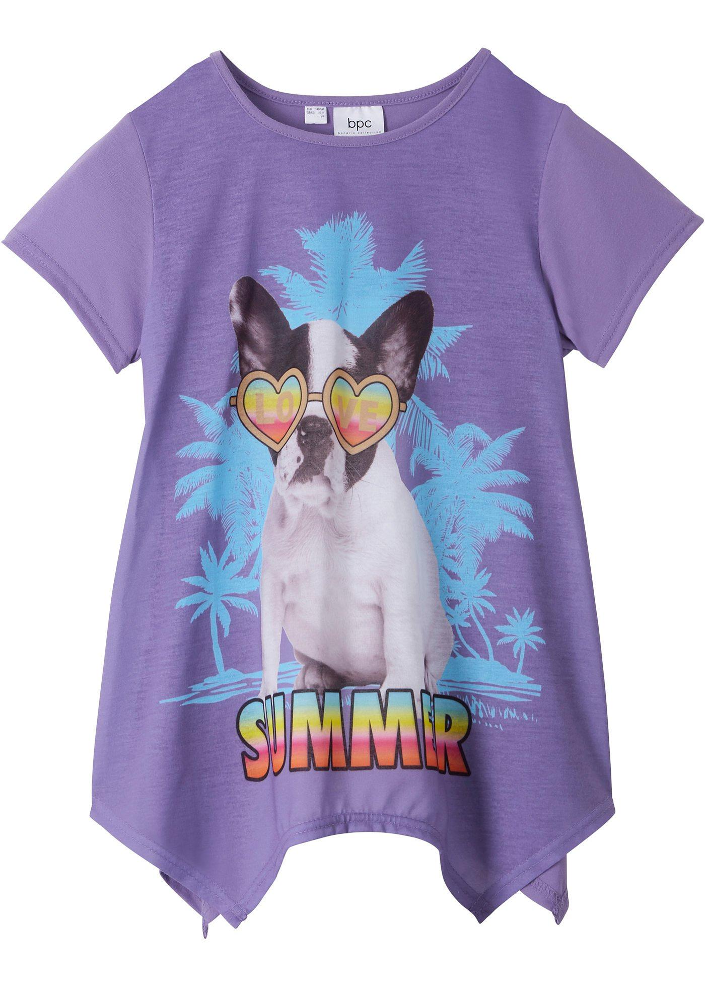 T-shirt fille à imprimé photo et pans