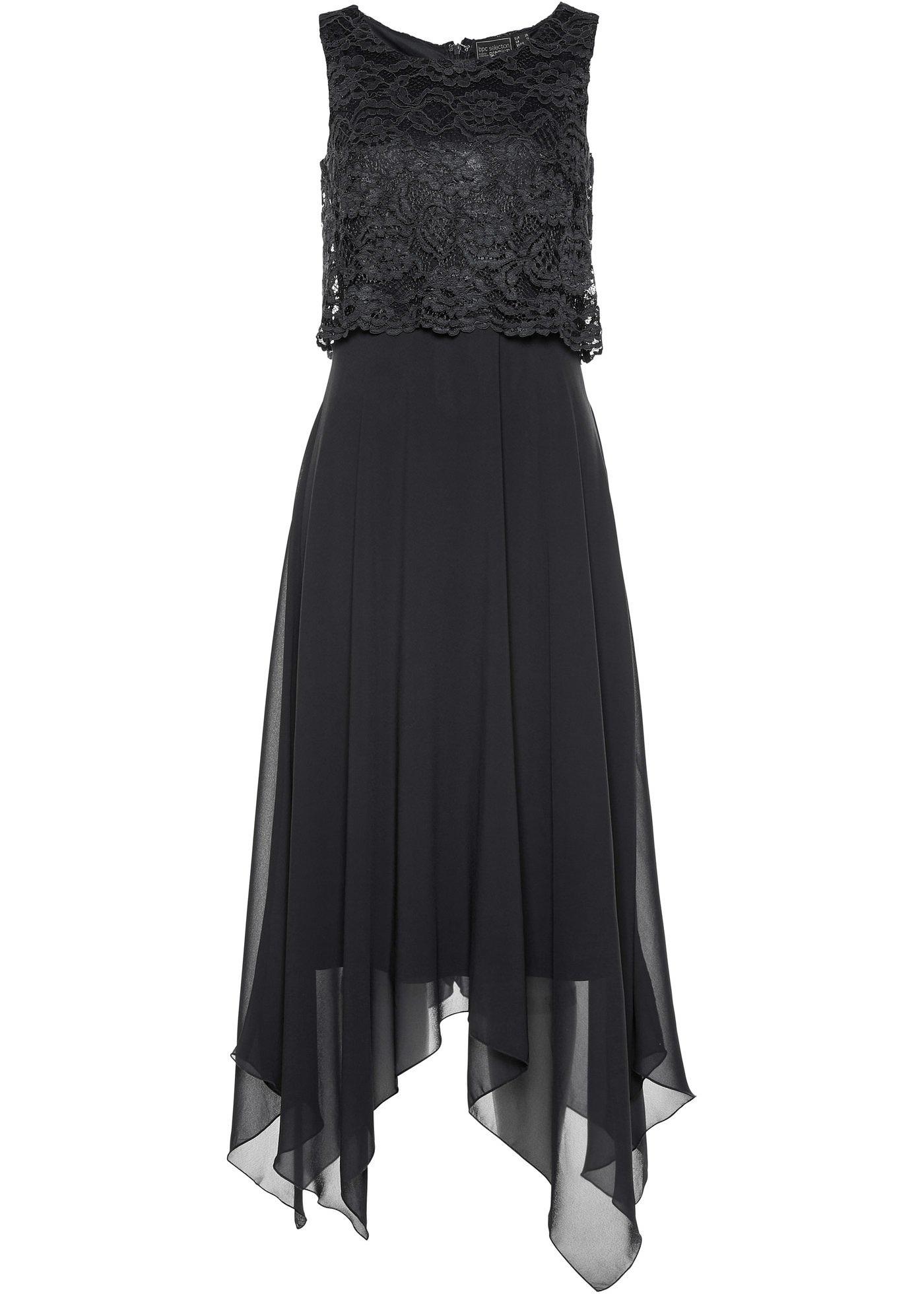 Robe en chiffon avec dentelle